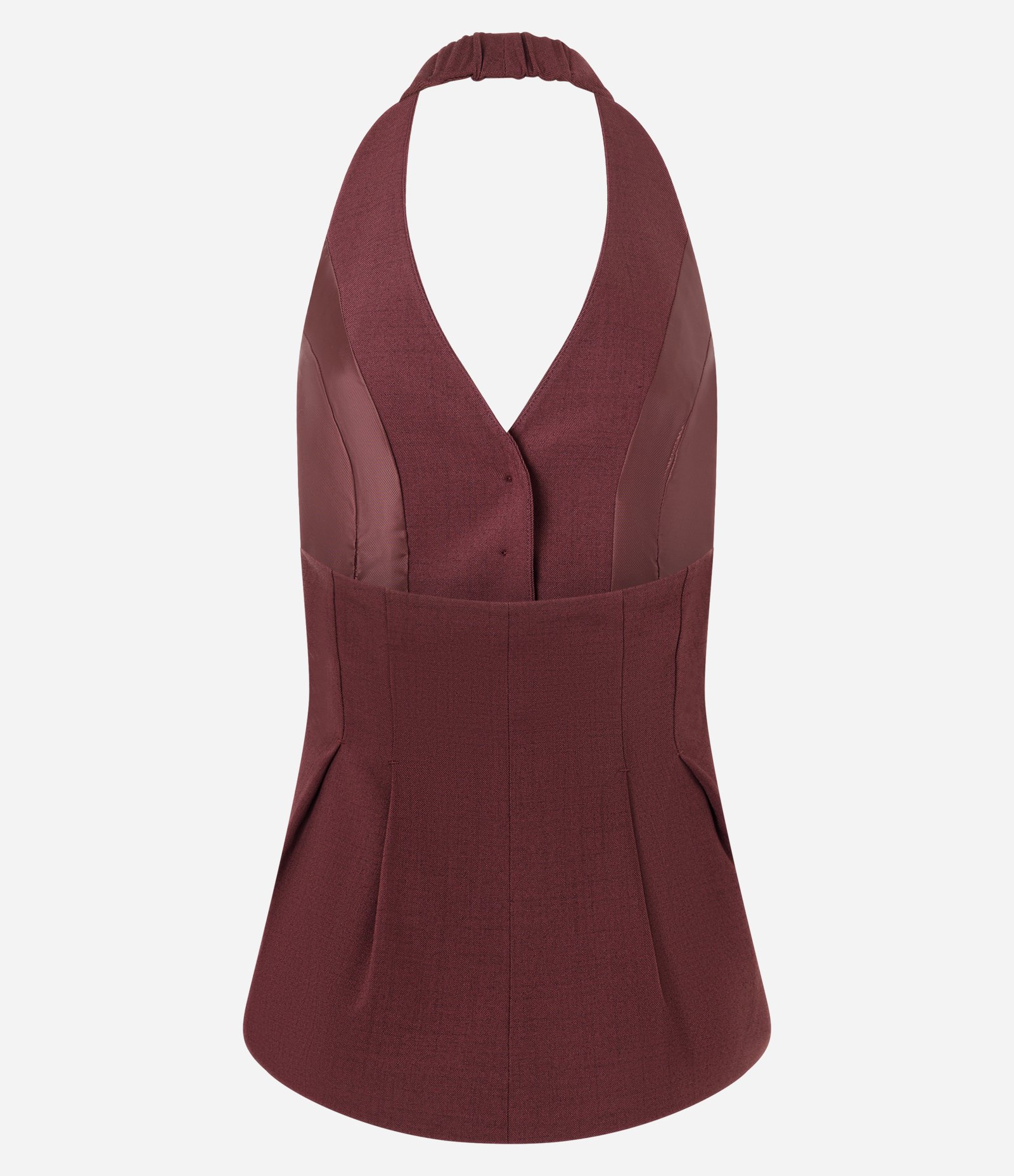 Blusa Frente Única em Crepe com Pregas Frontais Vermelho 7