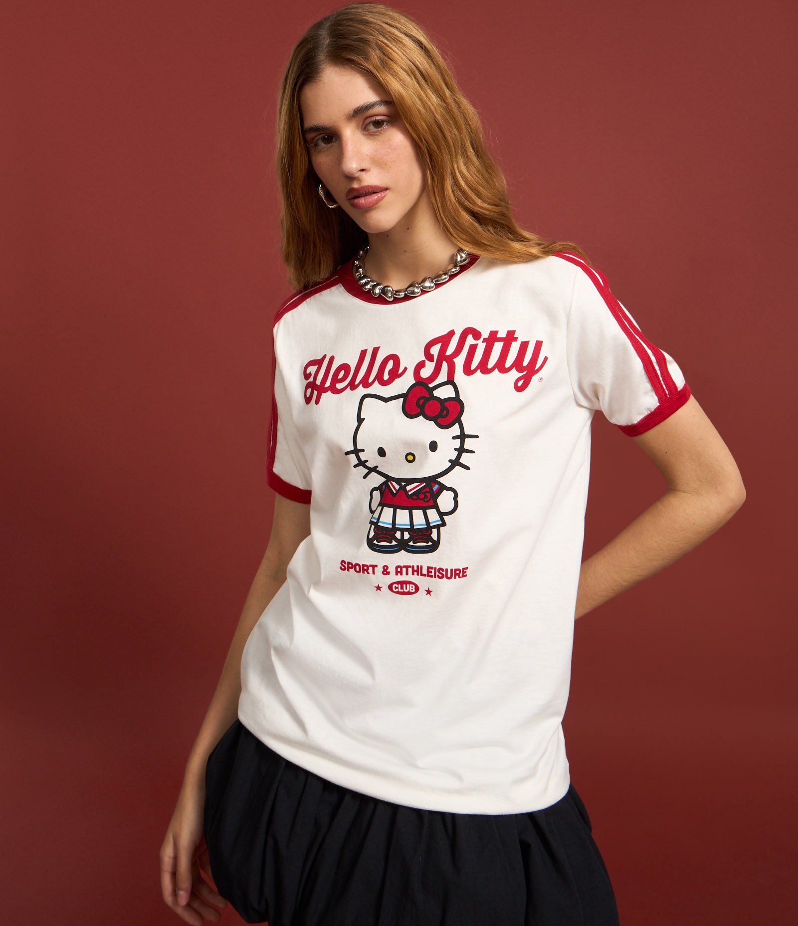 Camiseta T-shirt em Algodão com Estampa Hello Kitty Branco 4