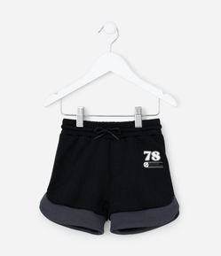 Bermuda Infantil em Moletom Esportiva Com Estampa Tam 1 a 6