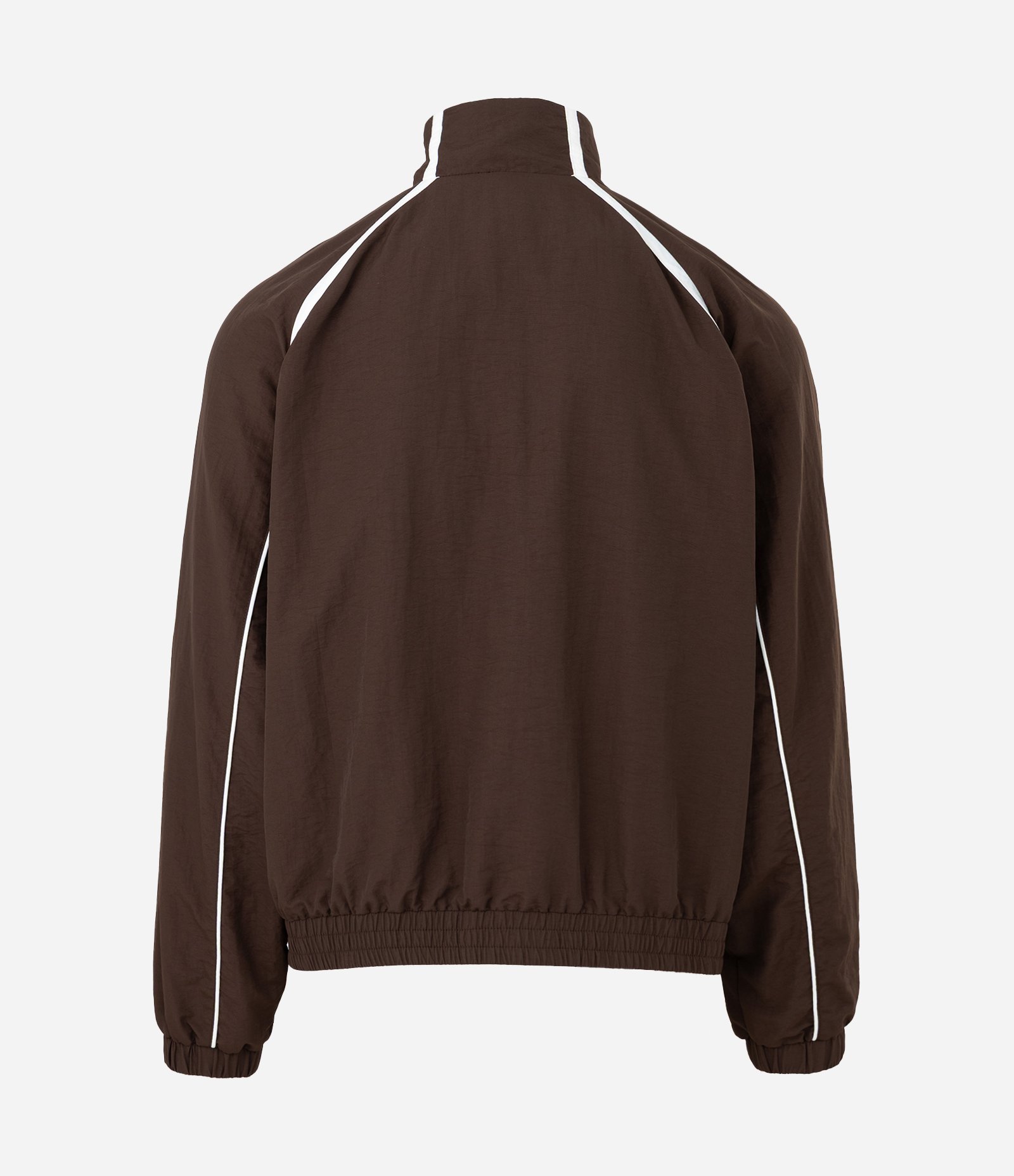 Jaqueta em Poliamida com Listras Laterais Marrom 2