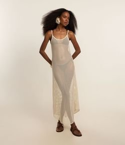 Saída de Praia Vestido Longo em Crochê