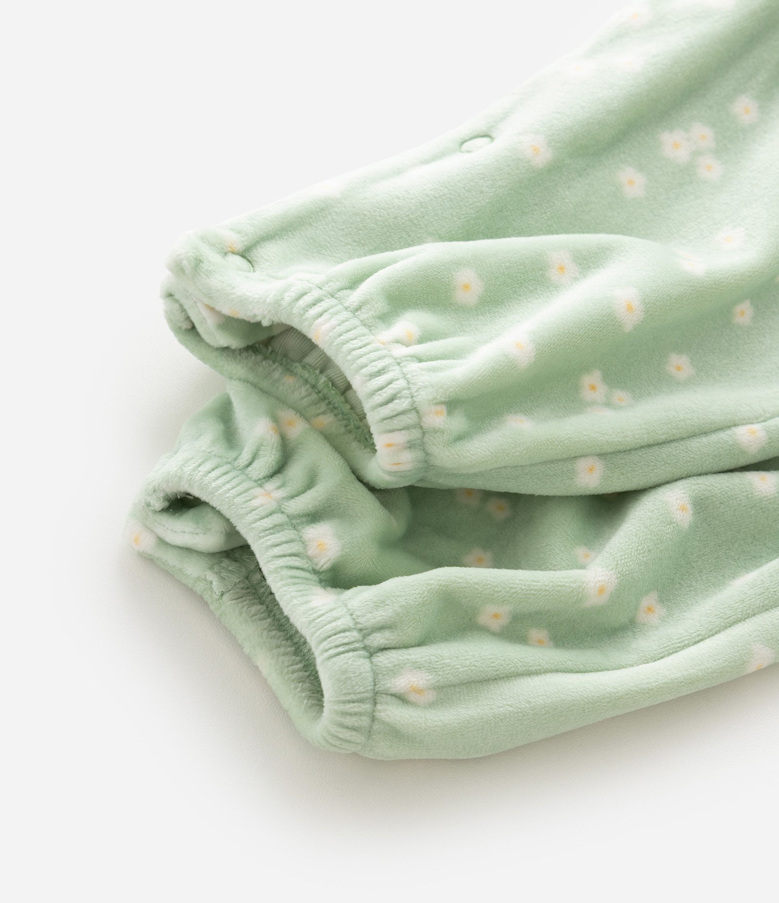 Macacão Bebê e Faixa de Cabelo com Estampa Floral – Tam 0 a 18 Meses Verde Claro 7