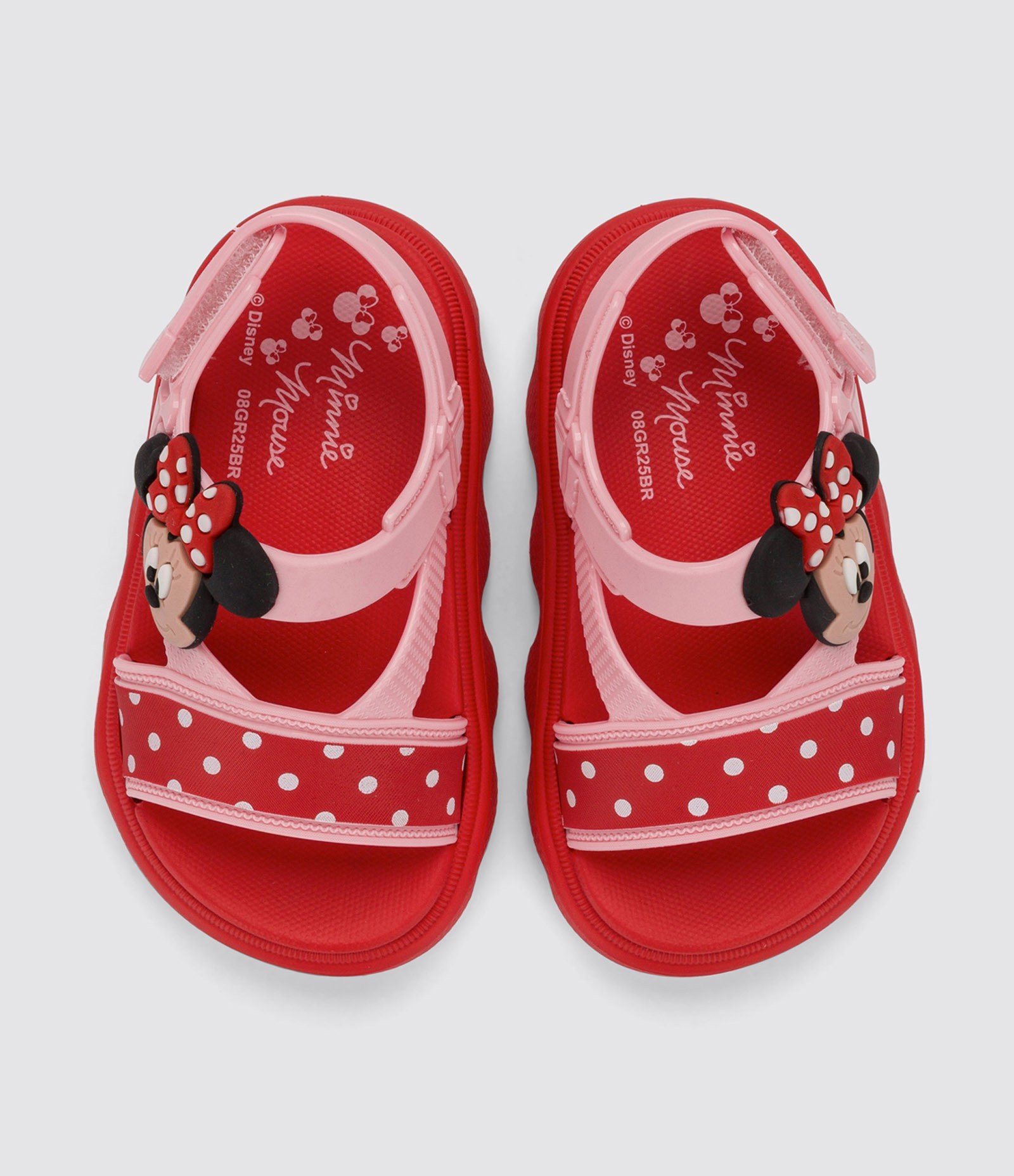 Sandália Infantil Com Personagem Minnie – Tam 17/18 a 25/26 Vermelho 3