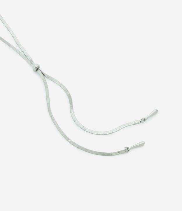 Colar Gravatinha com Corrente Fita Italiana e Regulagem