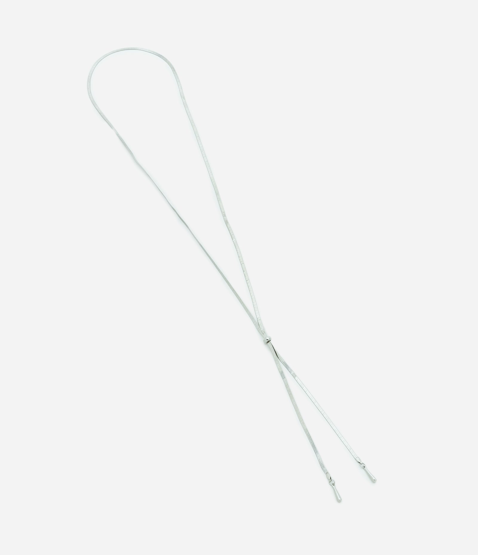 Colar Gravatinha com Corrente Fita Italiana e Regulagem Prata 2