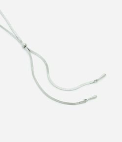 Colar Gravatinha com Corrente Fita Italiana e Regulagem