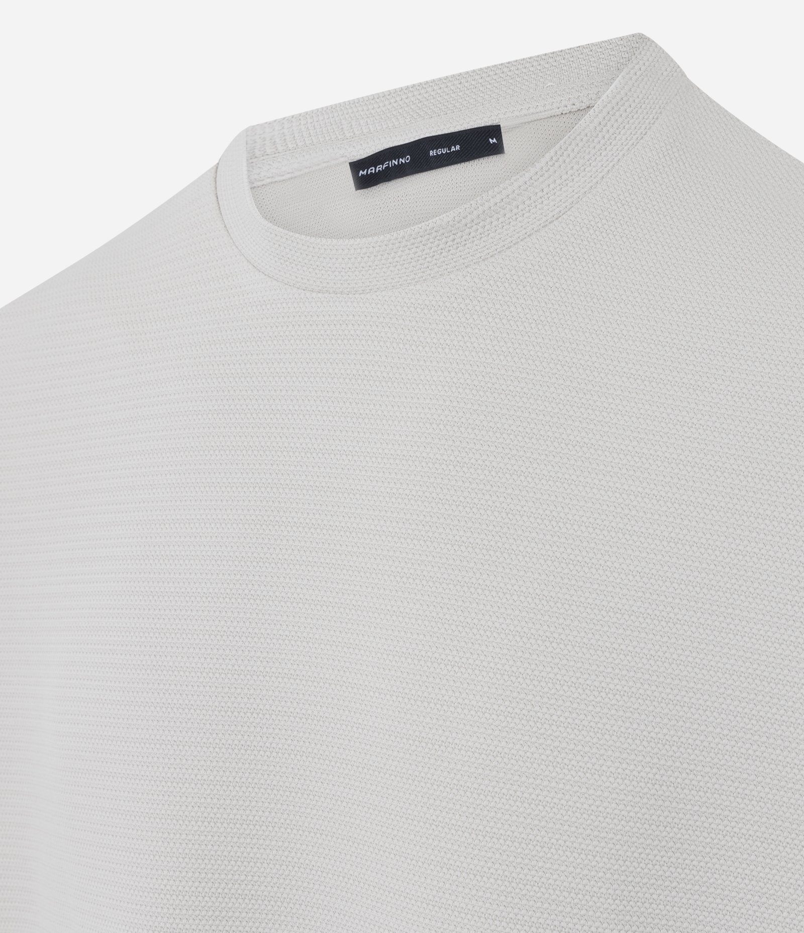 Camiseta Slim com Textura Bege 6