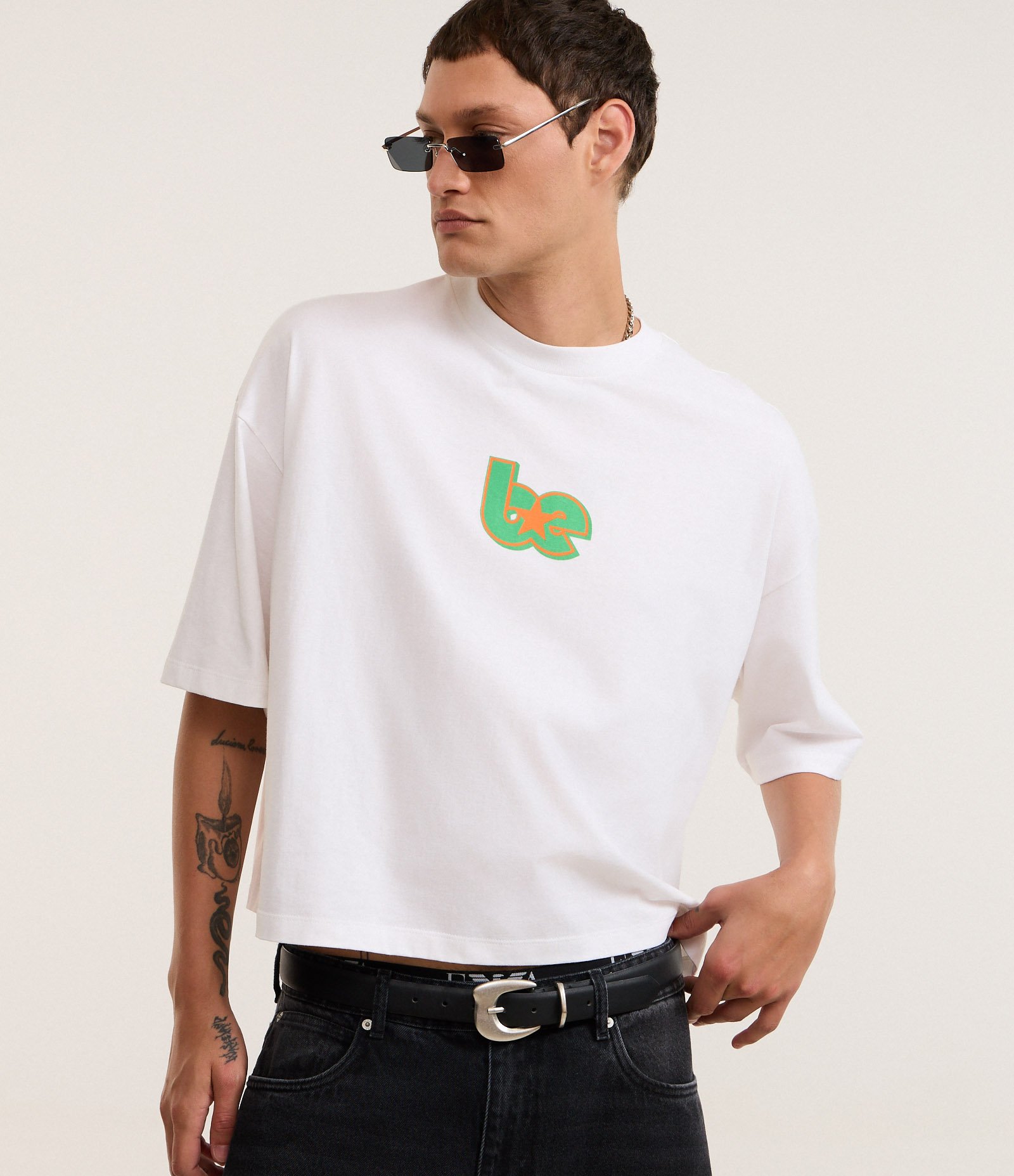 Camiseta Oversized em Algodão com Estampa Frente e Costas Billie Eilish Branco 6