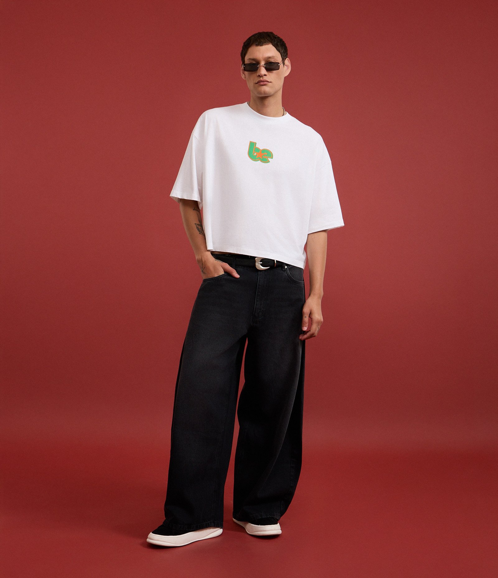 Camiseta Oversized em Algodão com Estampa Frente e Costas Billie Eilish Branco 4
