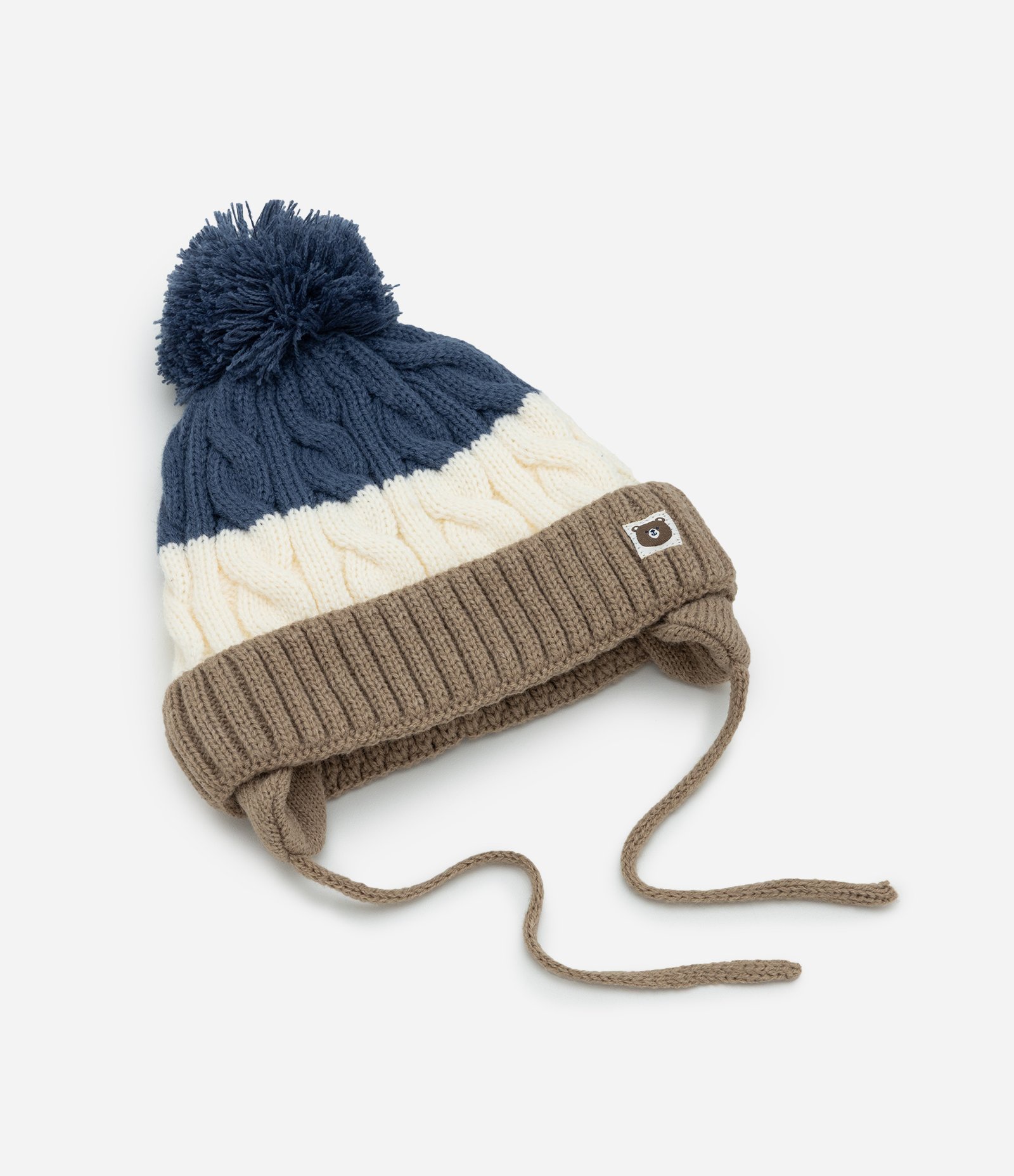 Touca Infantil em Tricô com Estampa Listrada - Tam 0 a 12 Meses Multicores 1