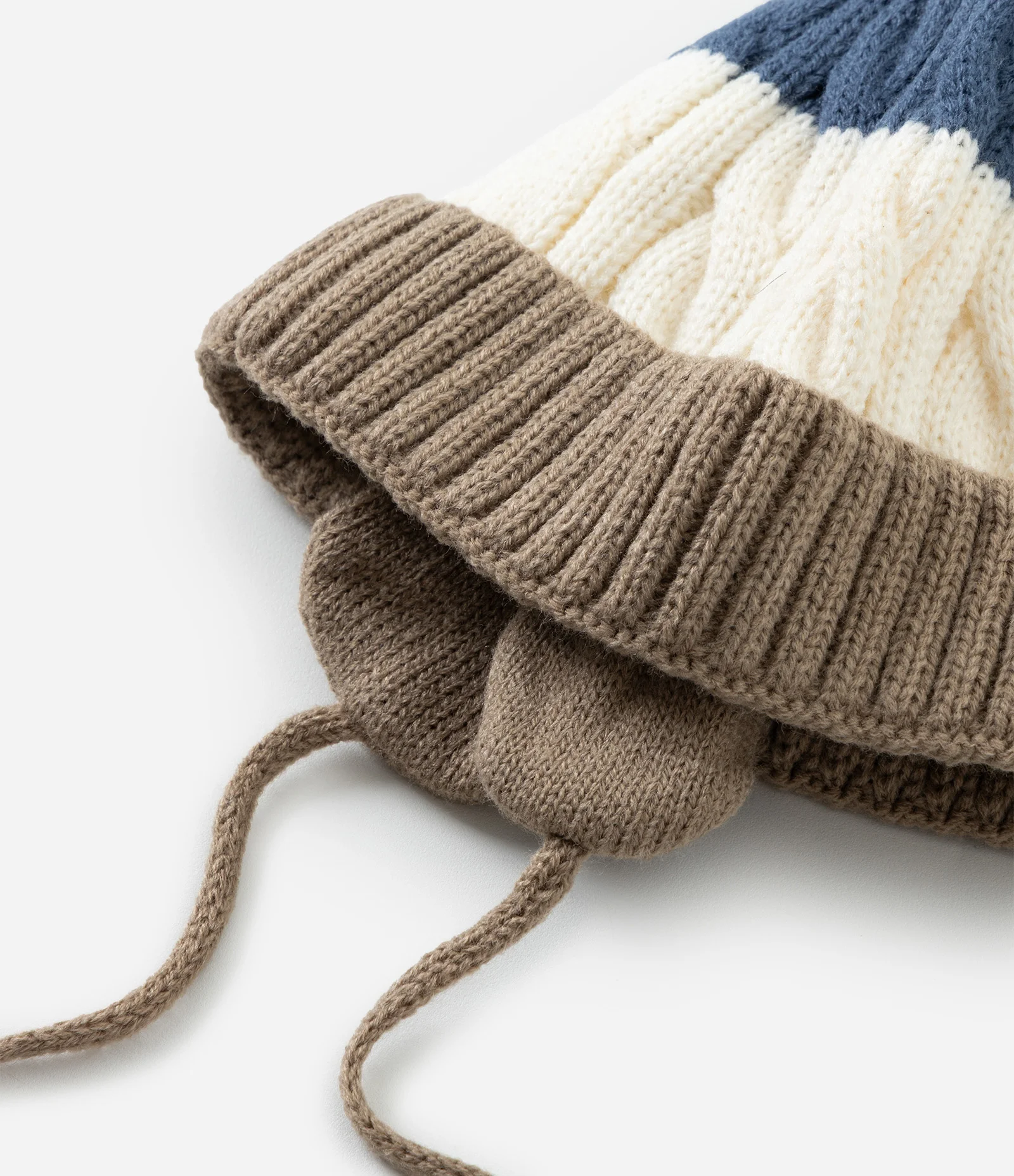 Touca Infantil em Tricô com Estampa Listrada - Tam 0 a 12 Meses Multicores 2