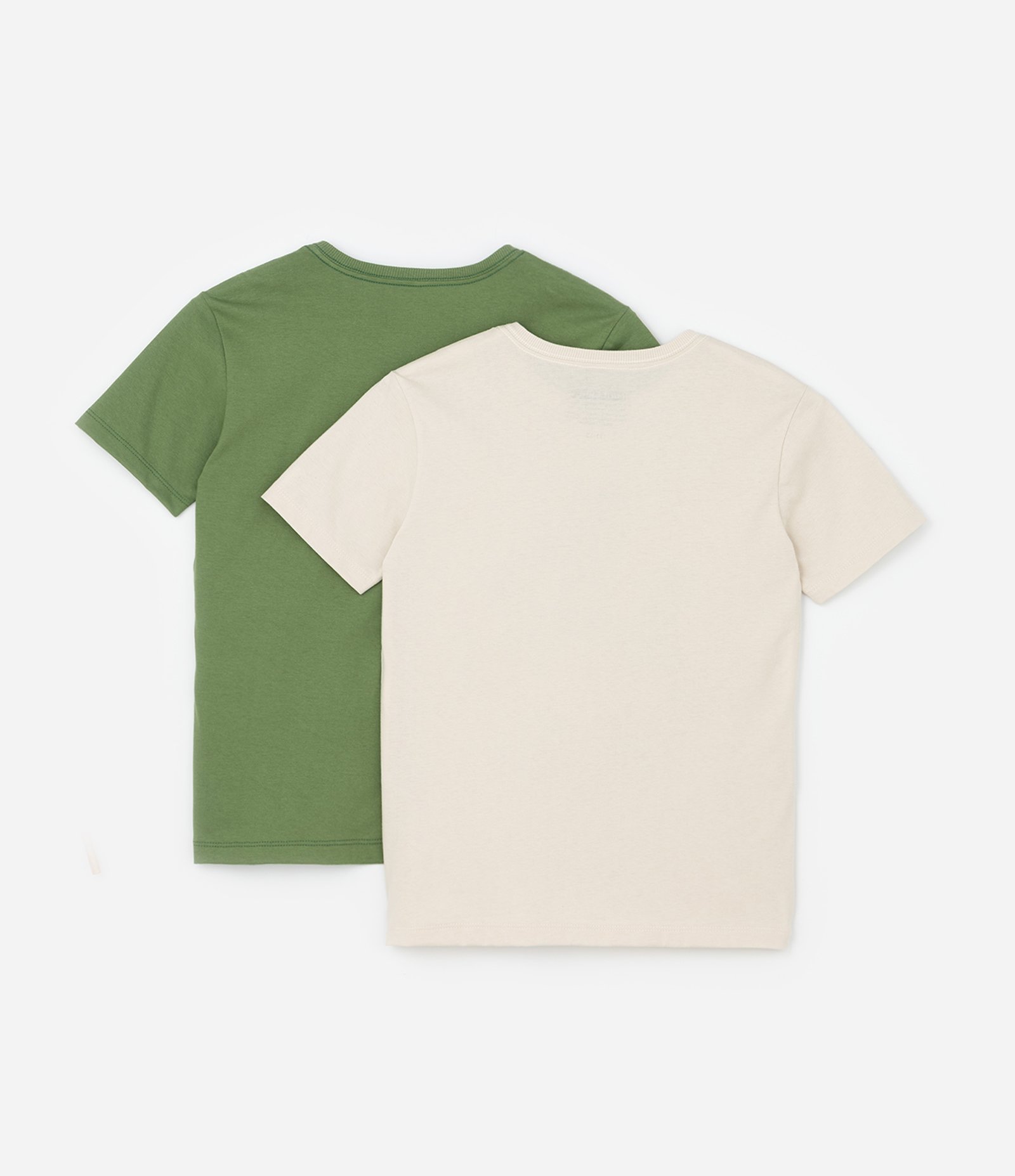 Kit 02 Camisetas Infantis com Estampa Minecraft - Tam 5 a 14 Anos Verde/Bege 2