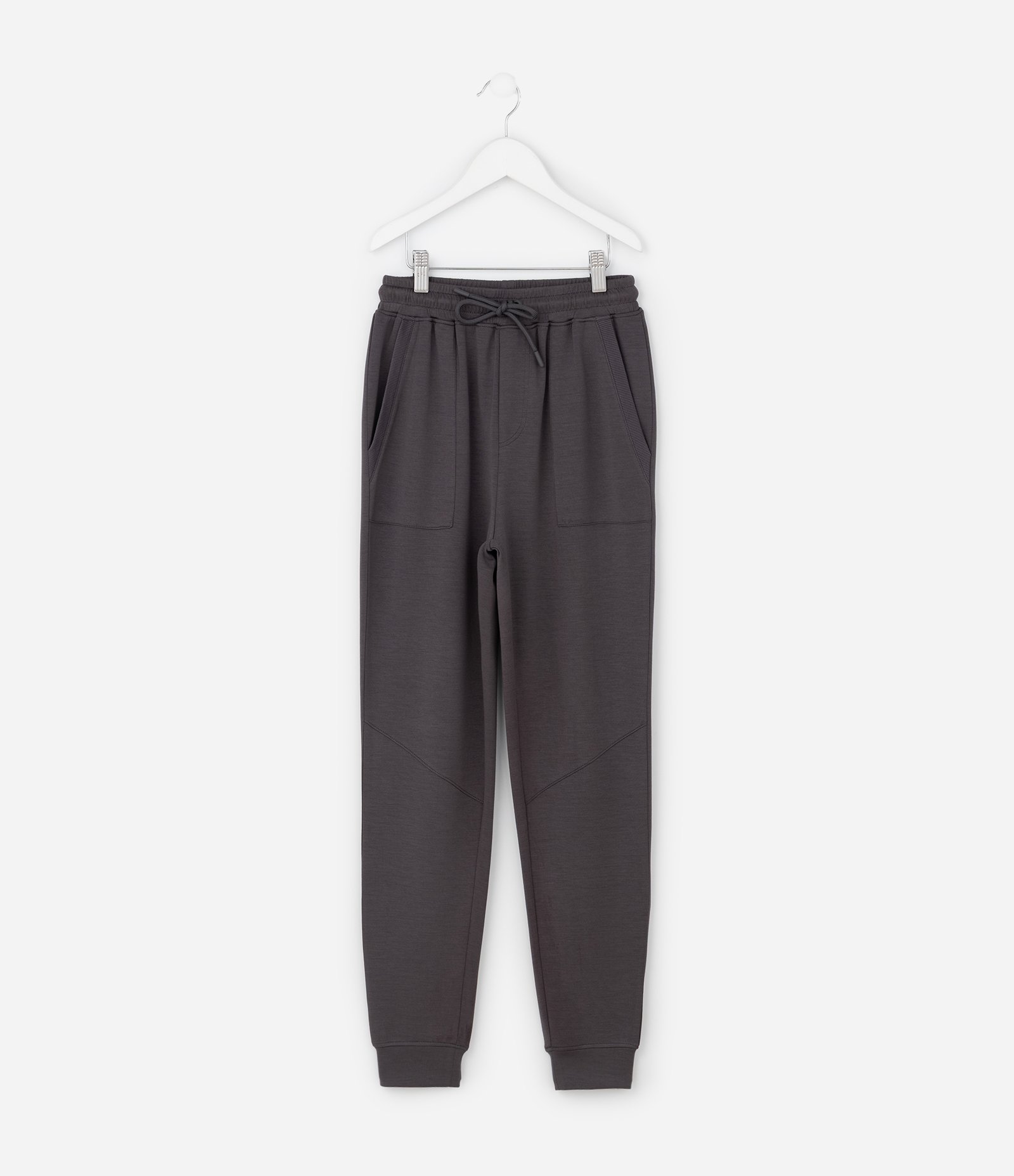 Calça Jogger Infantil em Modal com Recortes - Tam 5 a 14 Anos Cinza 1