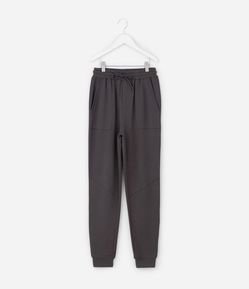 Calça Jogger Infantil em Modal com Recortes - Tam 5 a 14 Anos