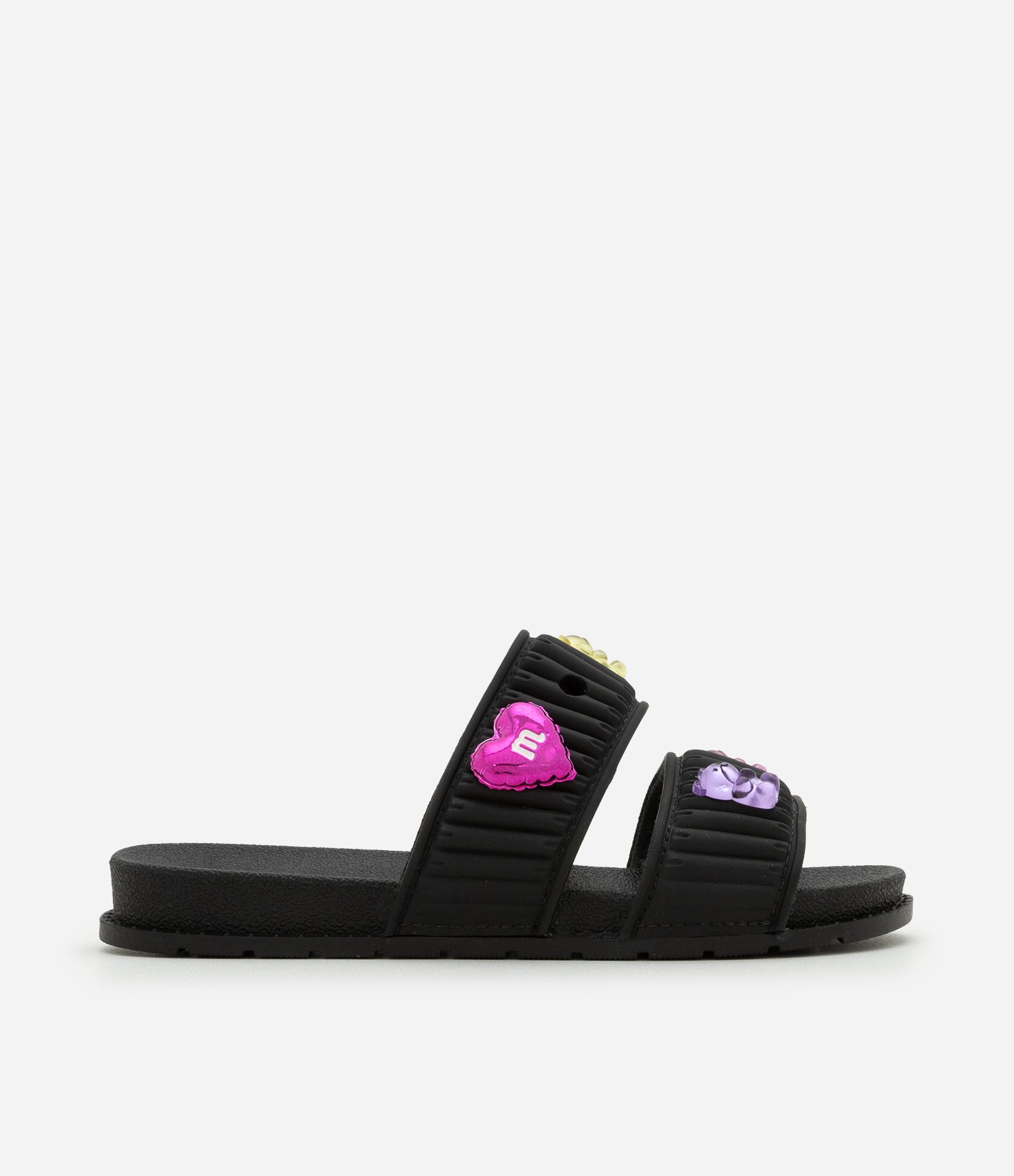 Chinelo Infantil Slide em PU com Aplicações Molekinha- Tam  26 ao 36 Preto 3