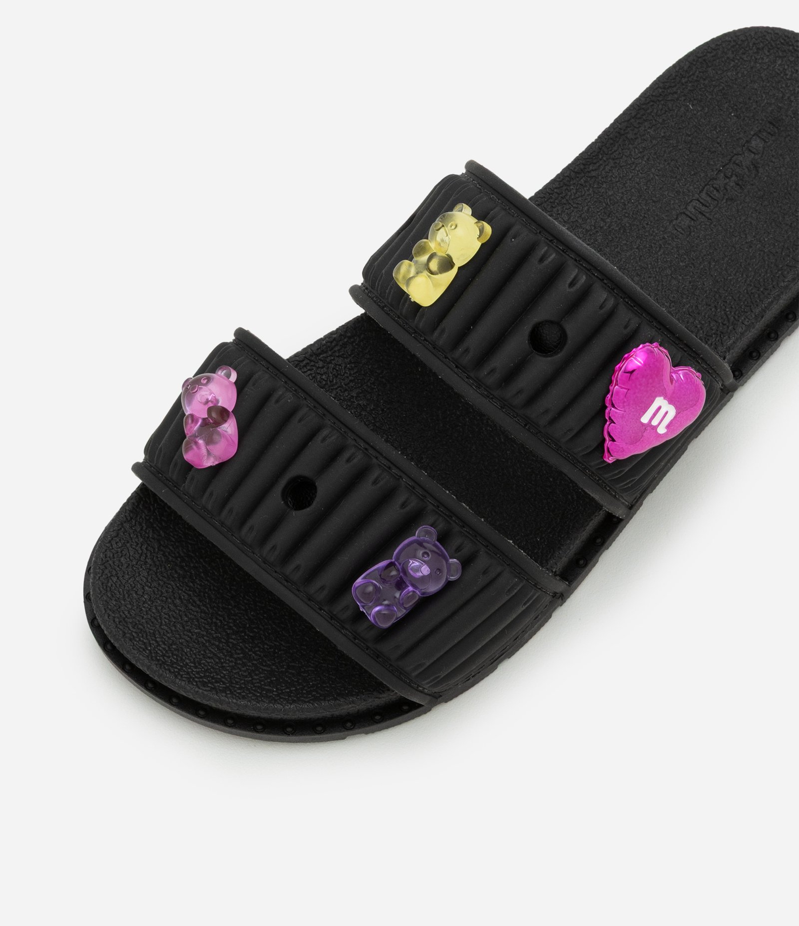 Chinelo Infantil Slide em PU com Aplicações Molekinha- Tam  26 ao 36 Preto 4