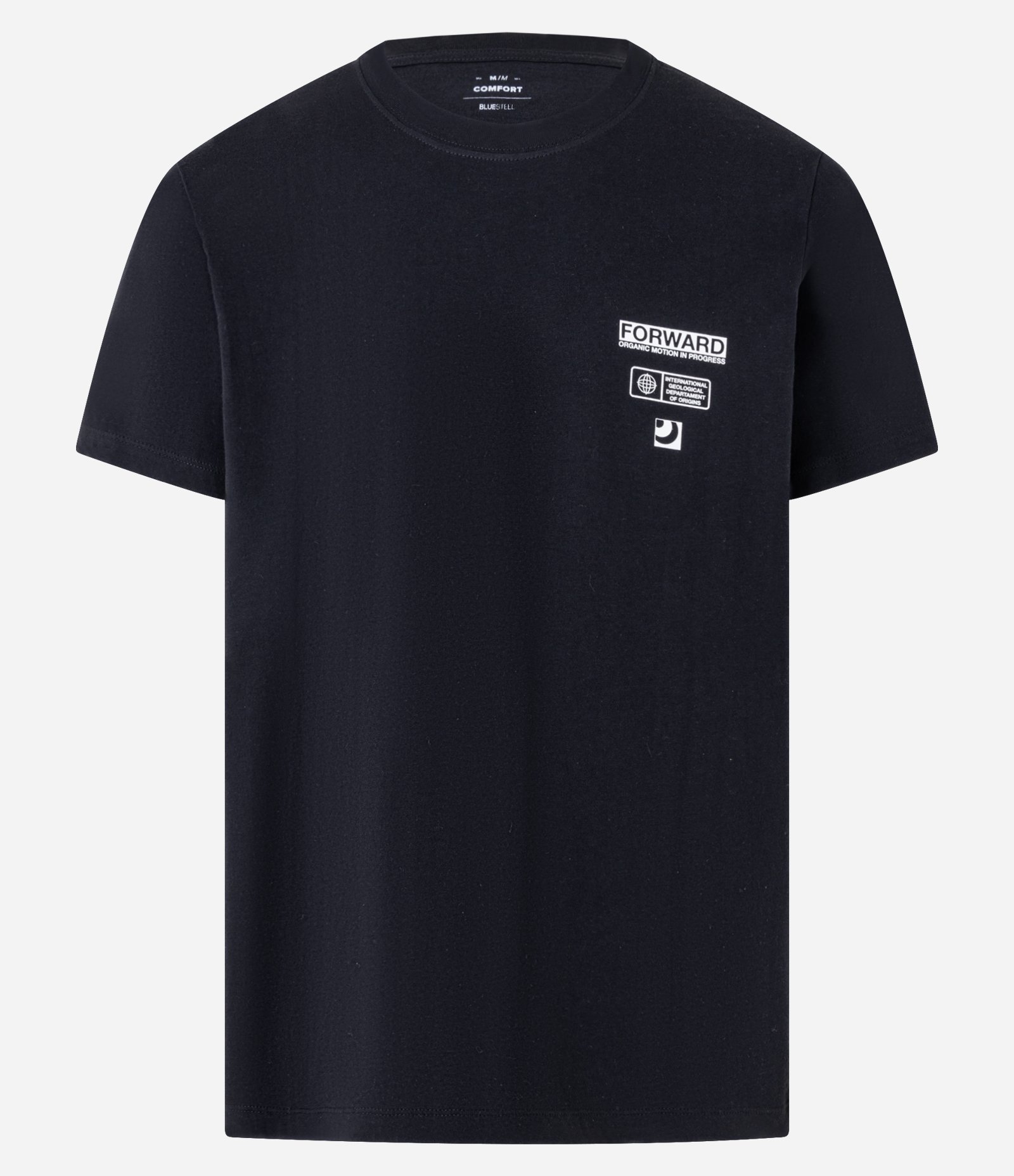 Camiseta Comfort em Algodão com Estampa Frente e Costas Mapa Topográfico Preto 6