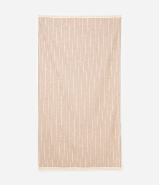 Canga Retangular Listrada Fio Tinto com Acabamento de Franjinhas