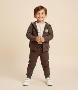 Calça Infantil com Recortes e Texturas - Tam 1 a 6 Anos