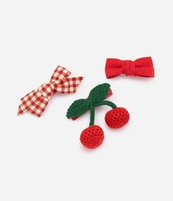 Kit 03 Presilhas de Cabelo Infantil em Formato  Diversos - Tam U