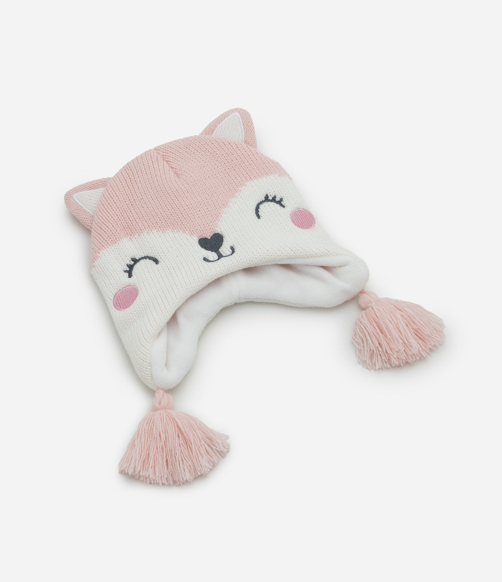 Conjunto Touca com Luvas com Carinha Bordado – Tam U Rosa Claro 2