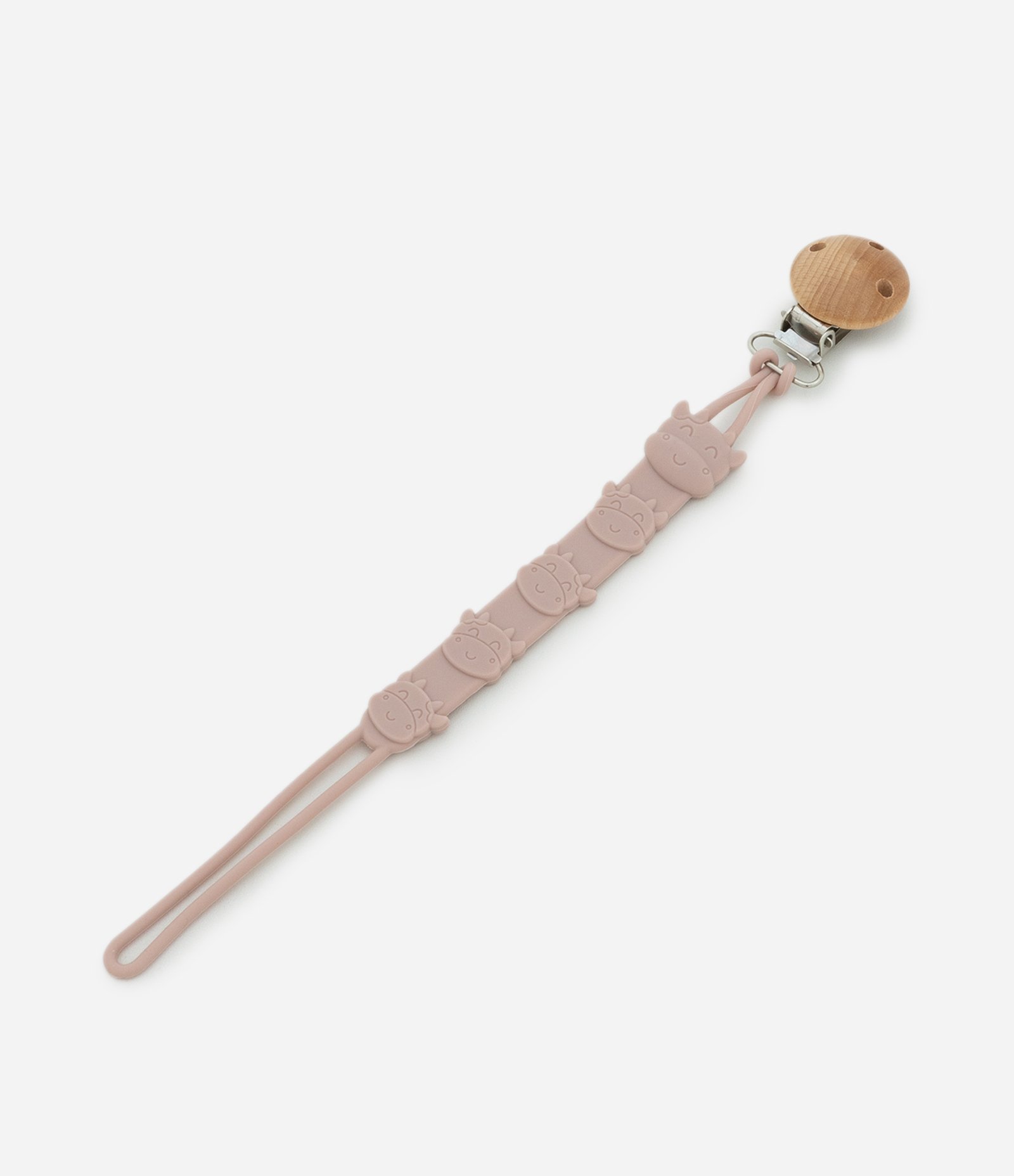 Prendedor de Chupeta Infantil  em Silicone de Vaquinha - Tam Único Rosa 1