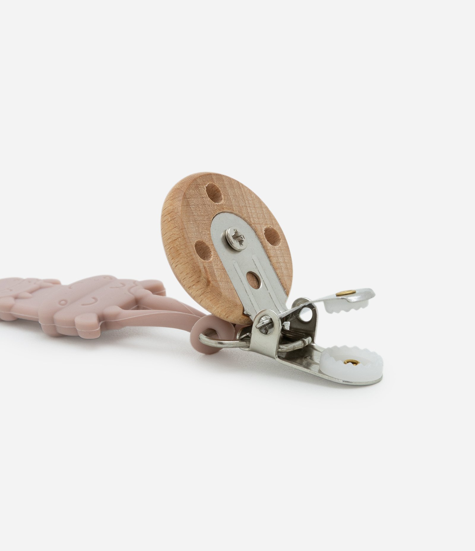 Prendedor de Chupeta Infantil  em Silicone de Vaquinha - Tam Único Rosa 3