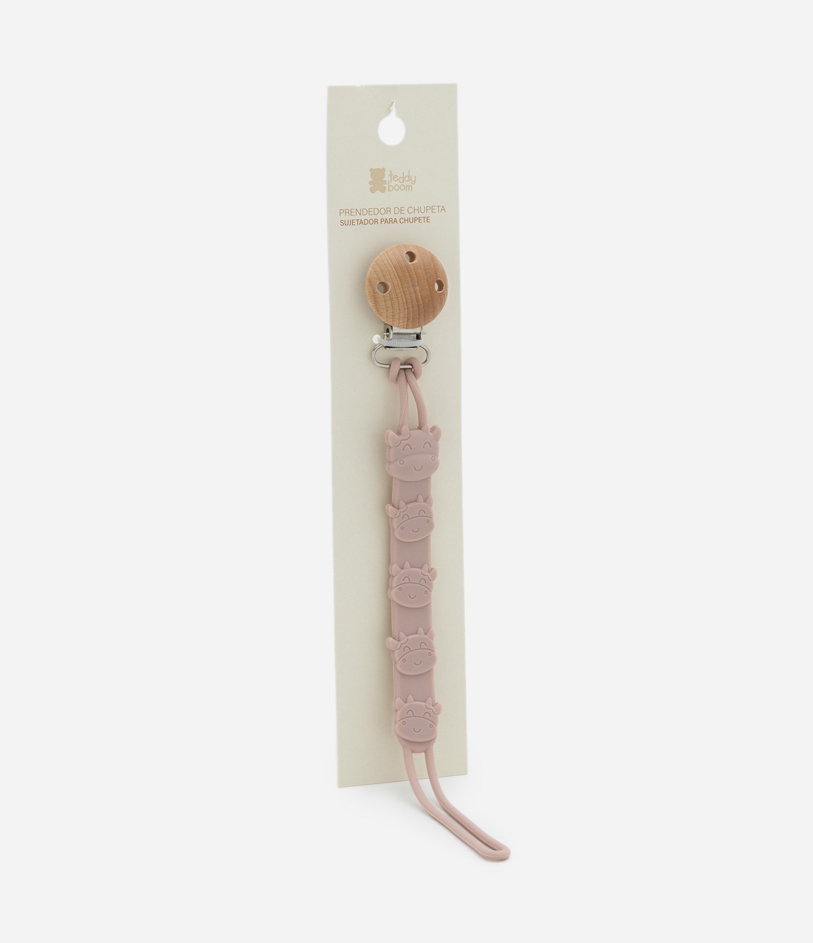 Prendedor de Chupeta Infantil  em Silicone de Vaquinha - Tam Único Rosa 4