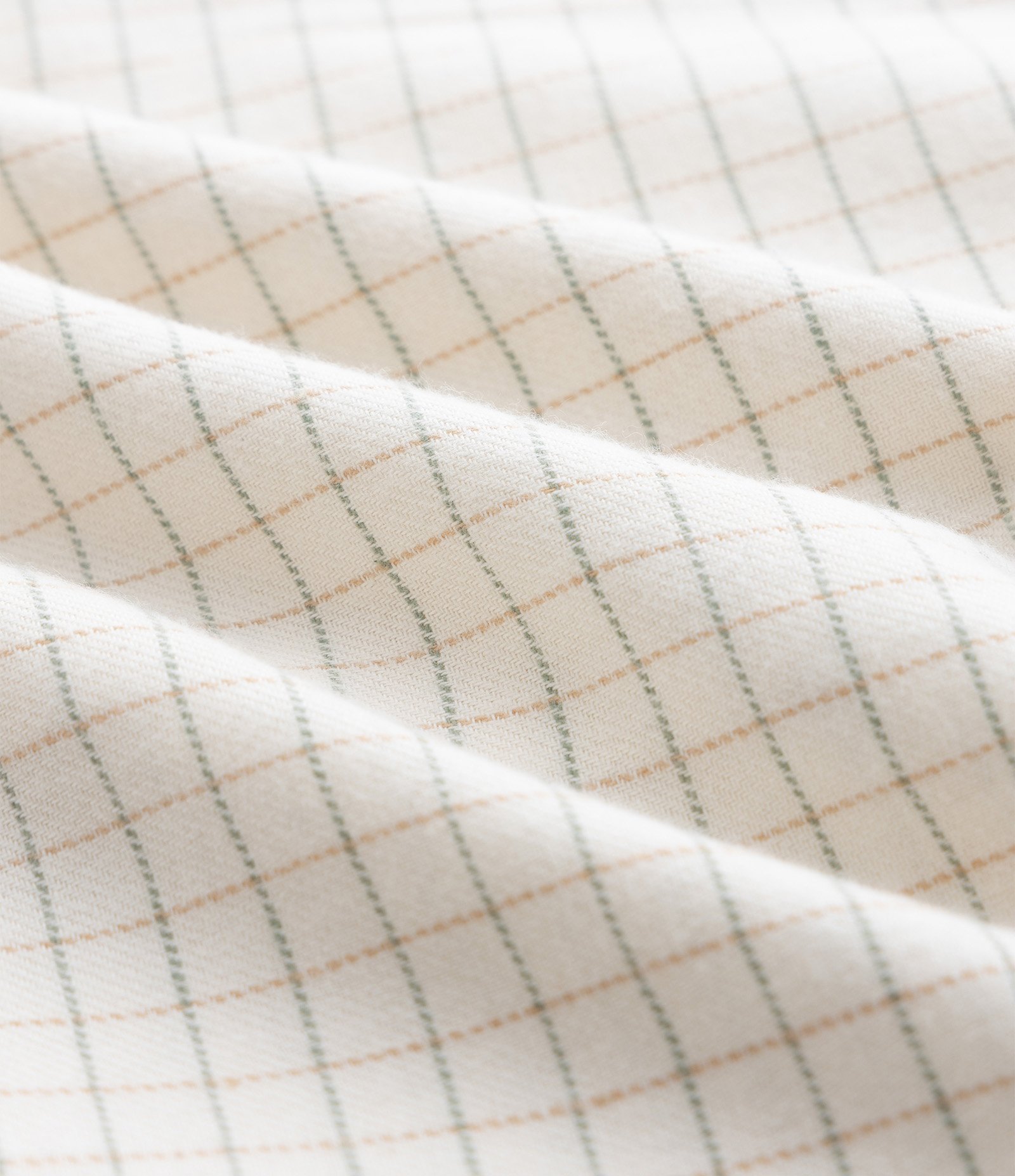 Camisa Infantil em Flanela Xadrez com Bolsos – Tam 1 a 6 Anos Bege Claro 3