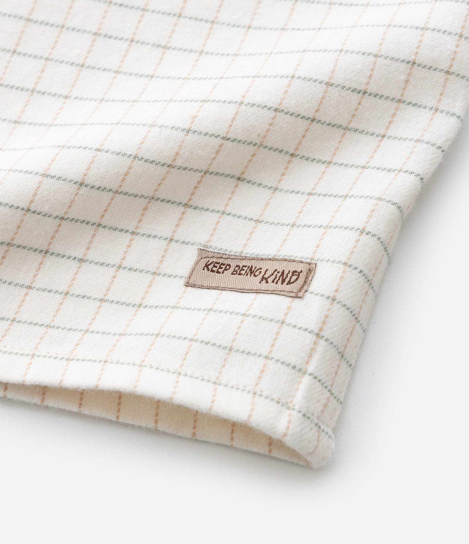 Camisa Infantil em Flanela Xadrez com Bolsos – Tam 1 a 6 Anos Bege Claro 5