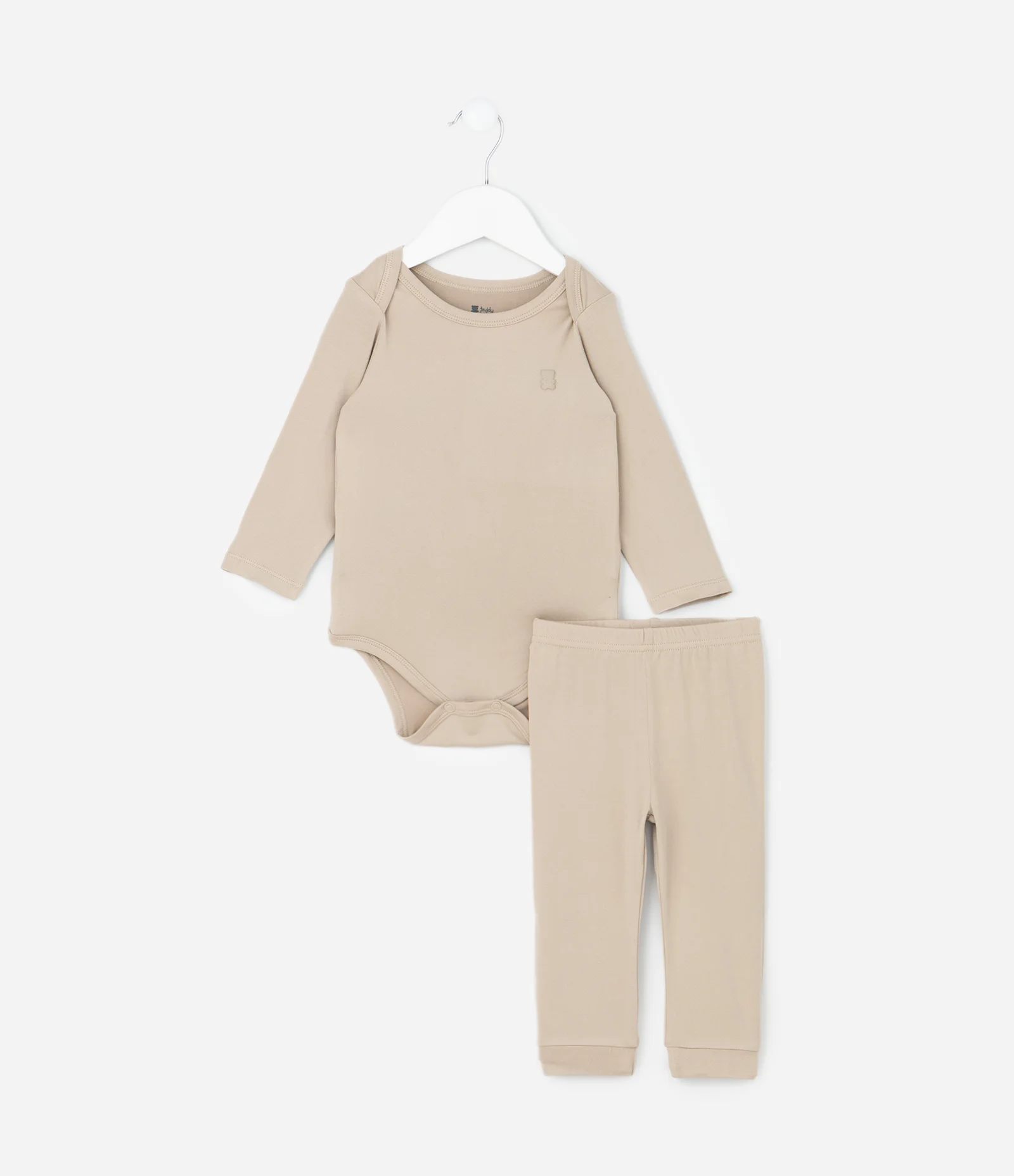 Conjunto Infantil Térmico Body e Calça – Tam 0 a 18 Meses Bege 2