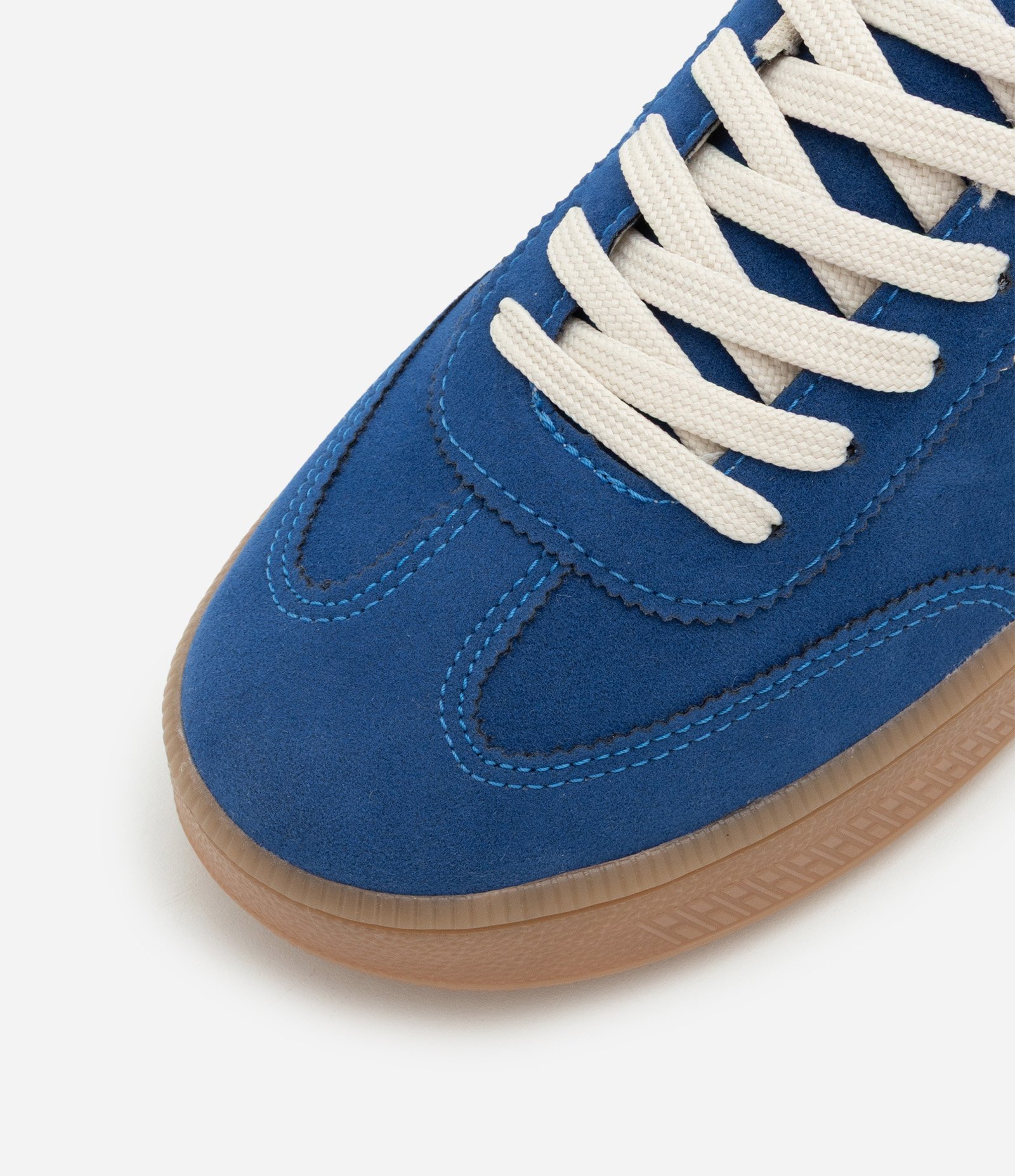 Tênis Chuteira com Efeito Camurça e Recortes Azul 4