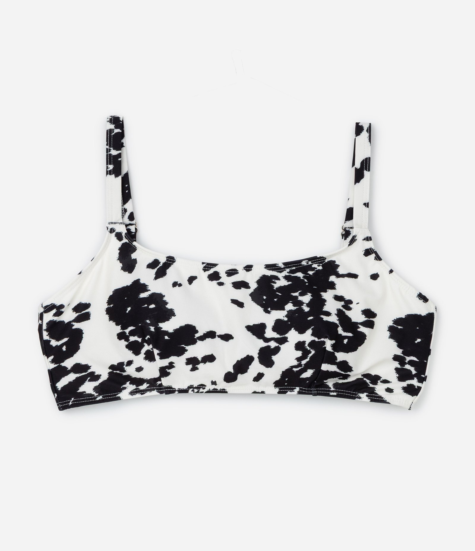 Biquíni Top Camisetinha com Estampa Animal Print Vaca Curve & Size Off White/Preto 5