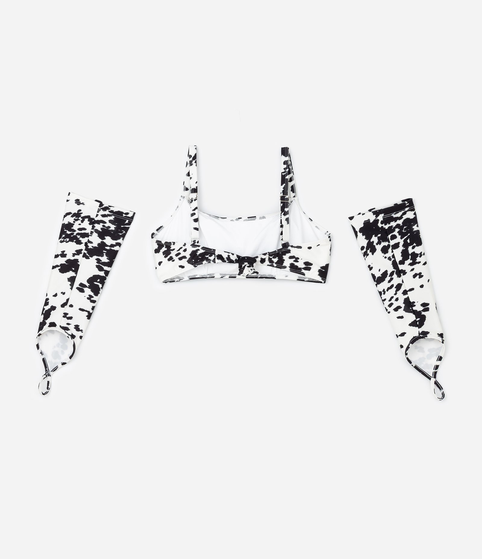 Biquíni Top Camisetinha com Estampa Animal Print Vaca Curve & Size Off White/Preto 8