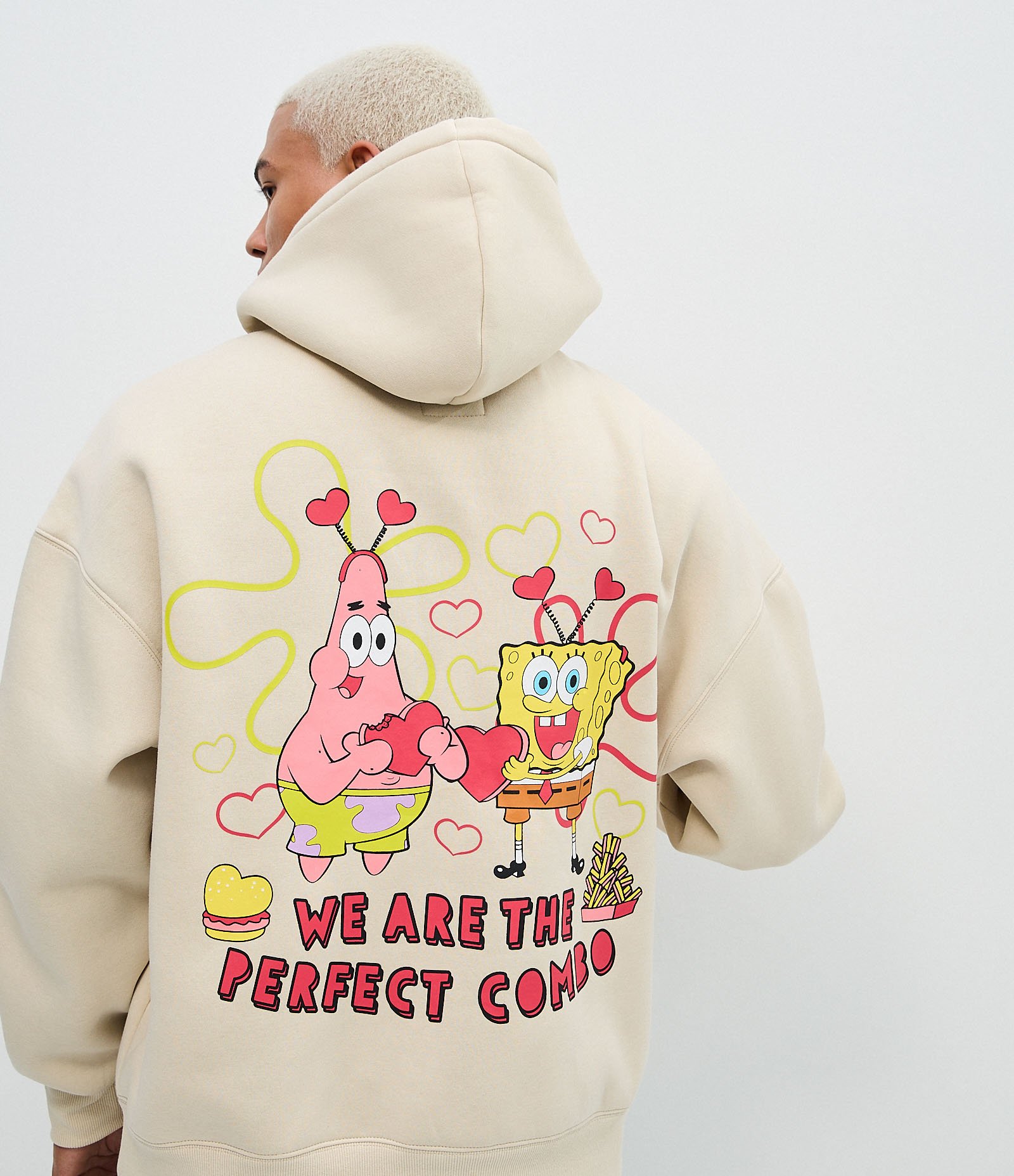 Blusão com Felpa do Bob Esponja e Patrick Bege 2
