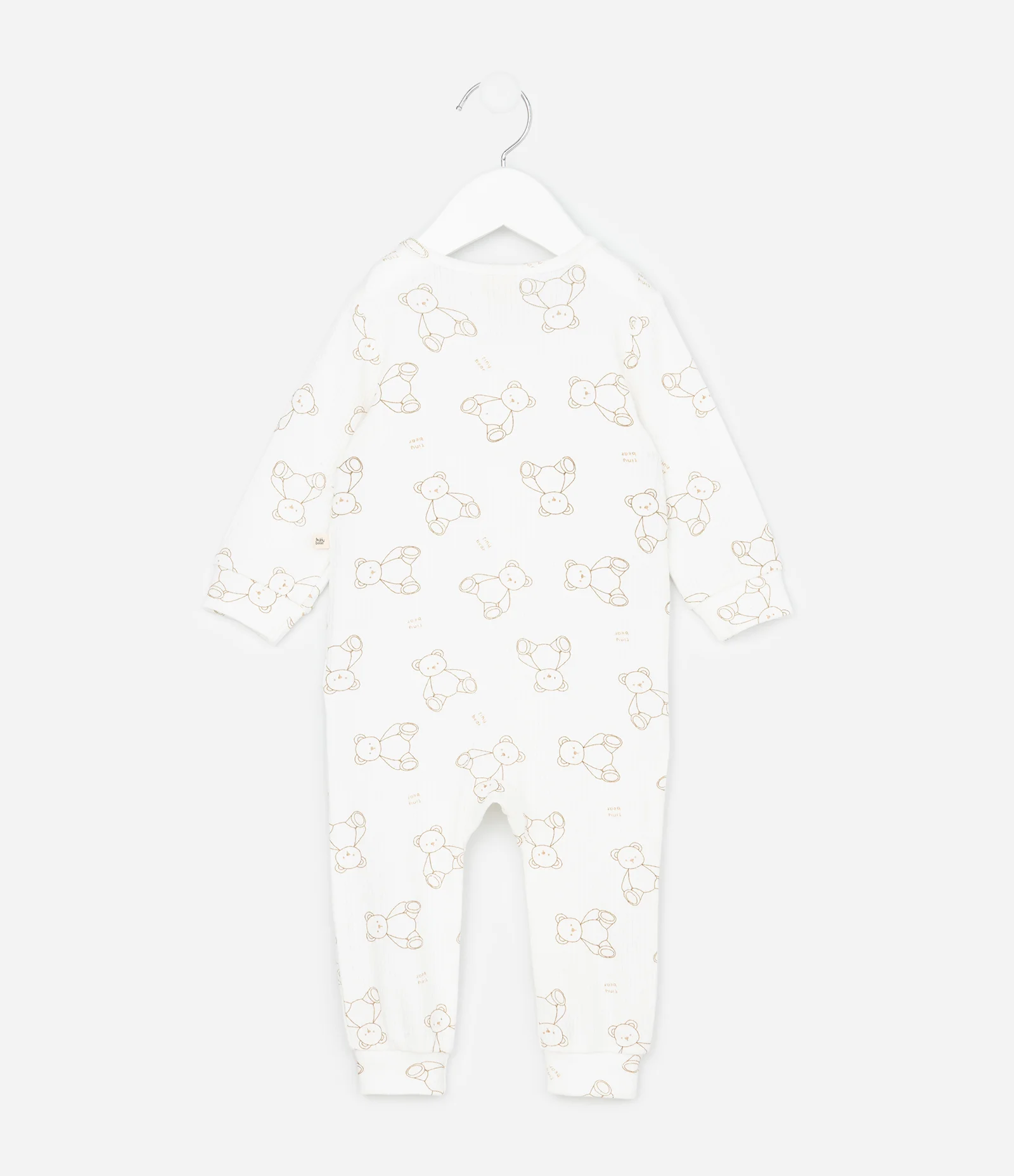 Macacão Infantil Canelado com Estampa de Ursinhos – Tam RN a 24 Meses Branco 4