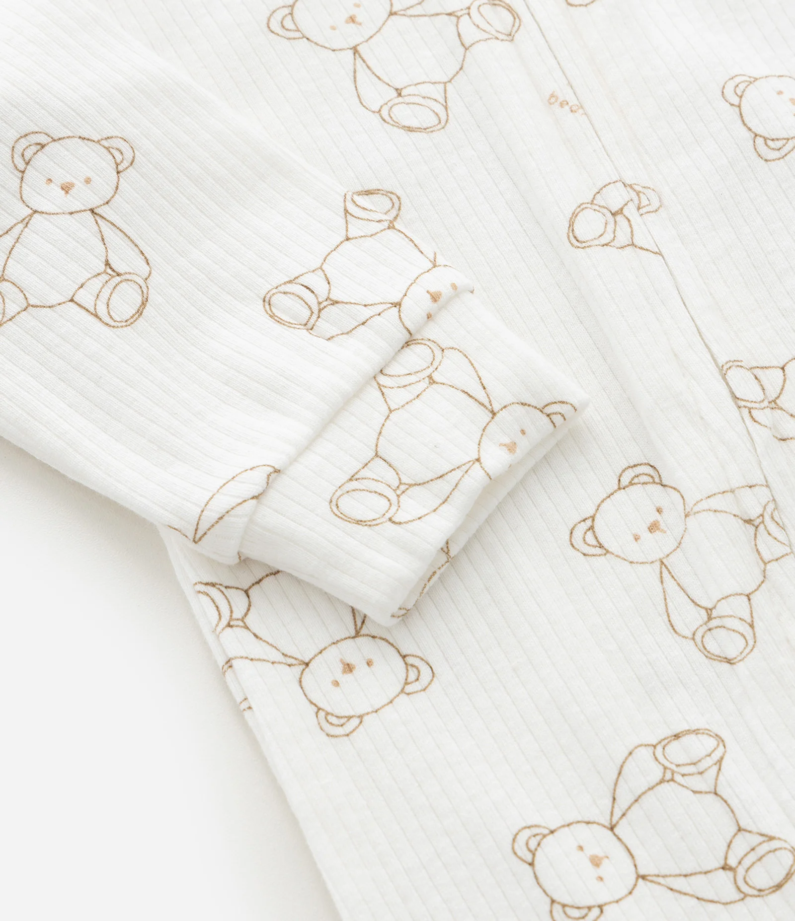 Macacão Infantil Canelado com Estampa de Ursinhos – Tam RN a 24 Meses Branco 6