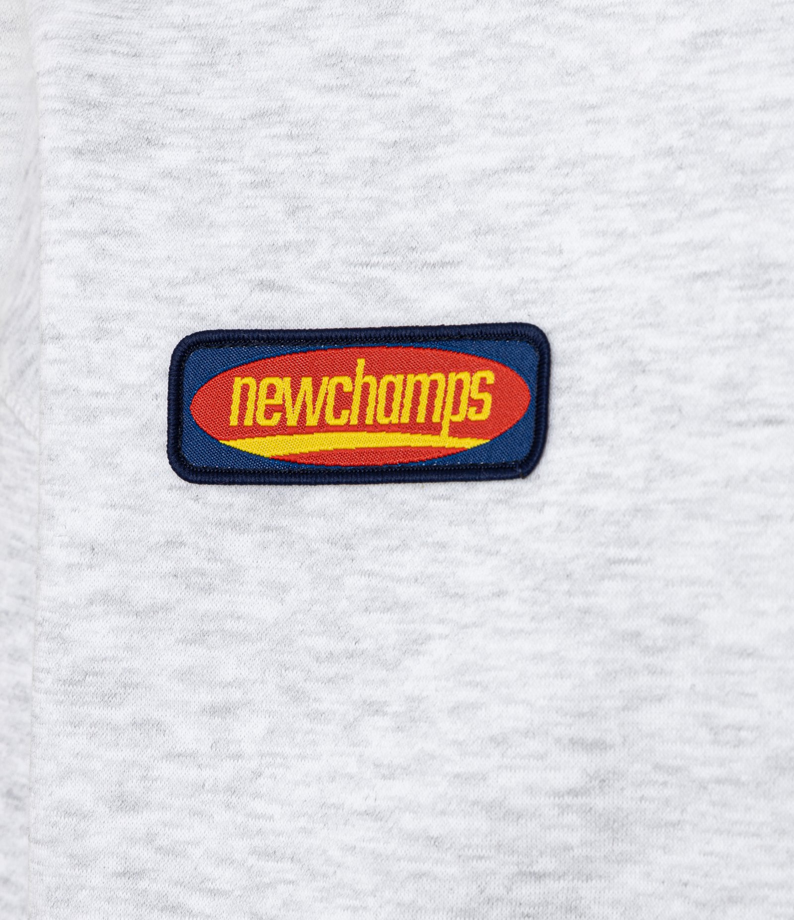 Casaco Boxy em Moletom com Fundo Mescla e Patch Bordados Cinza 7