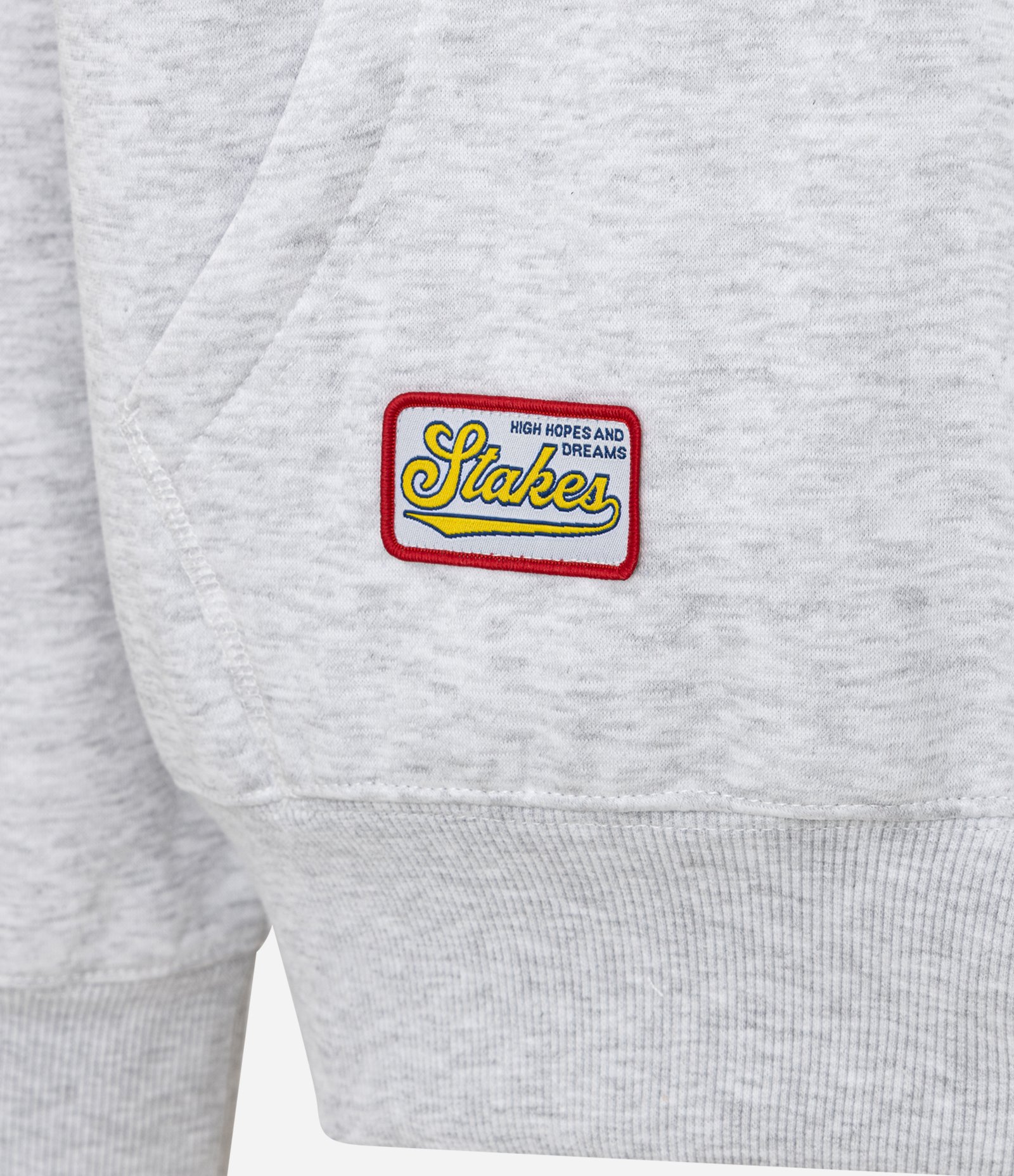 Casaco Boxy em Moletom com Fundo Mescla e Patch Bordados Cinza 8