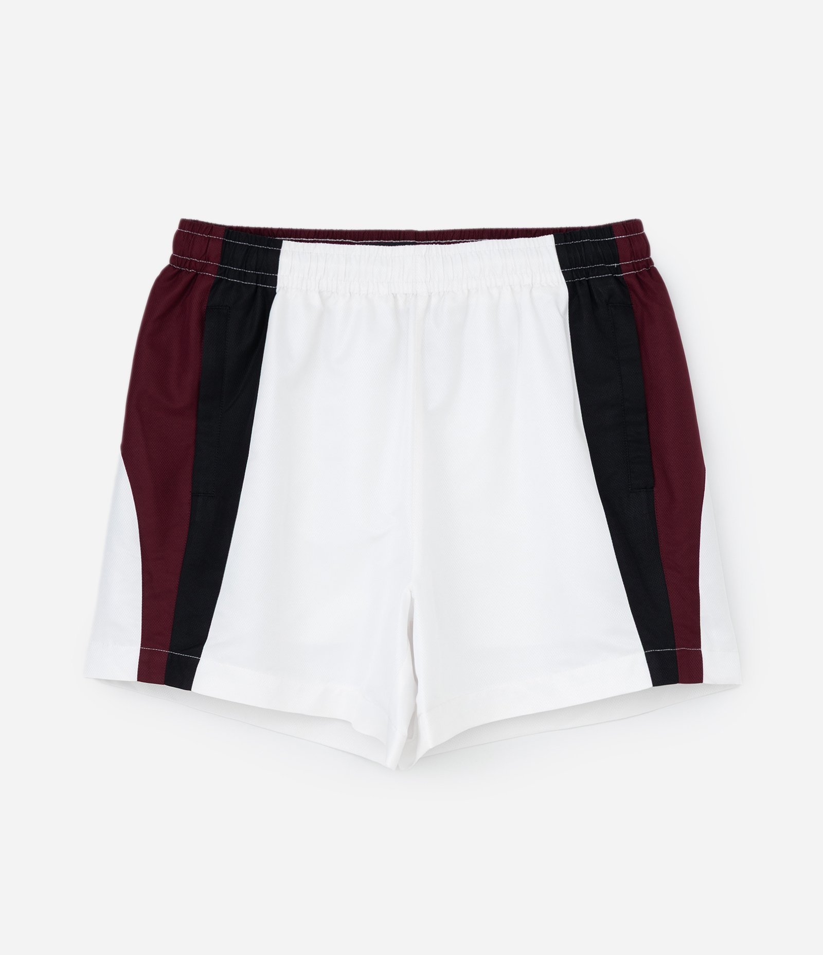 Bermuda Esportiva com Painéis Tricolor Branco 5