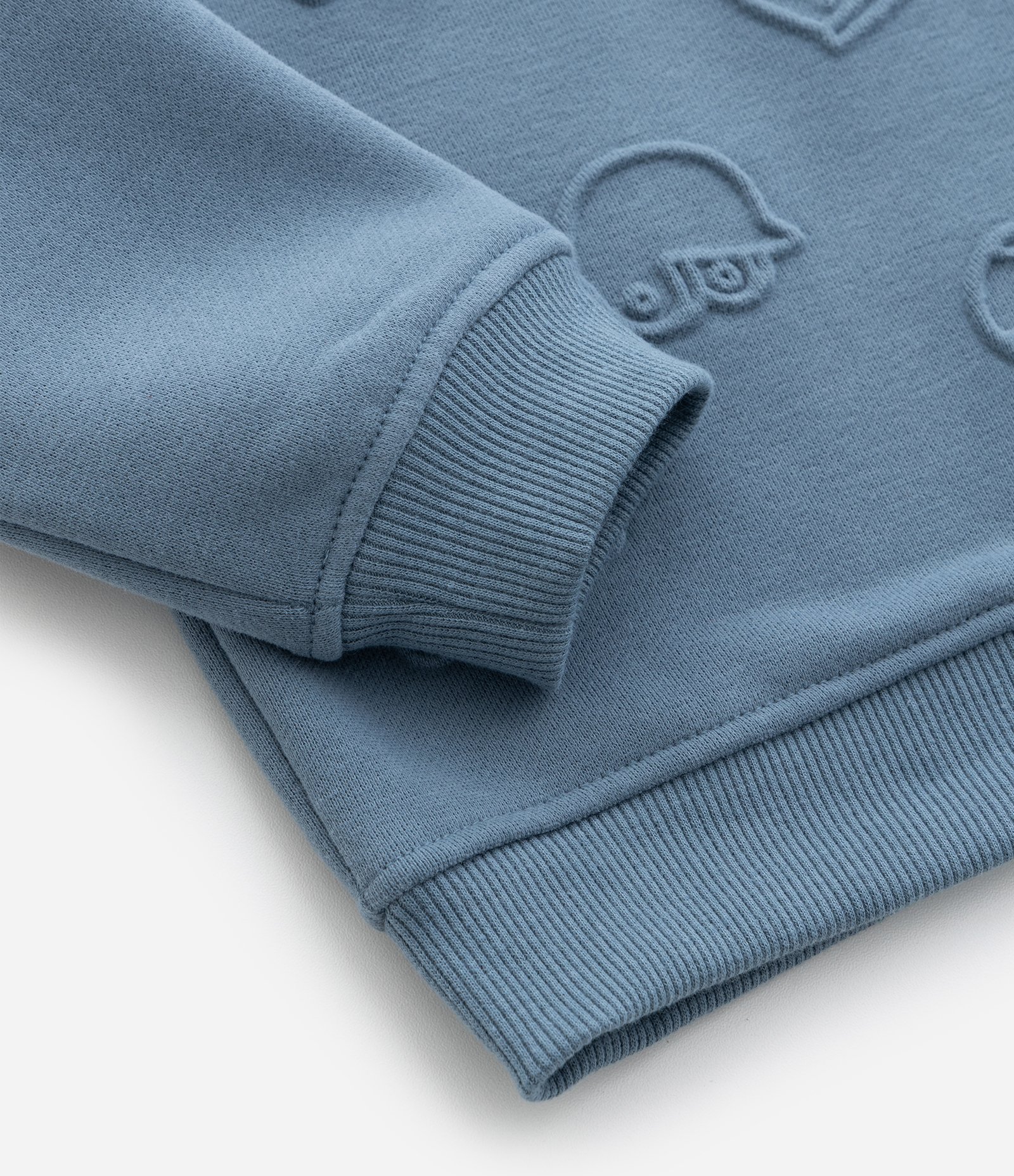 Casaco Infantil com Ícones Embossed e Capuz – Tam 1 a 6 Anos Azul Médio 7