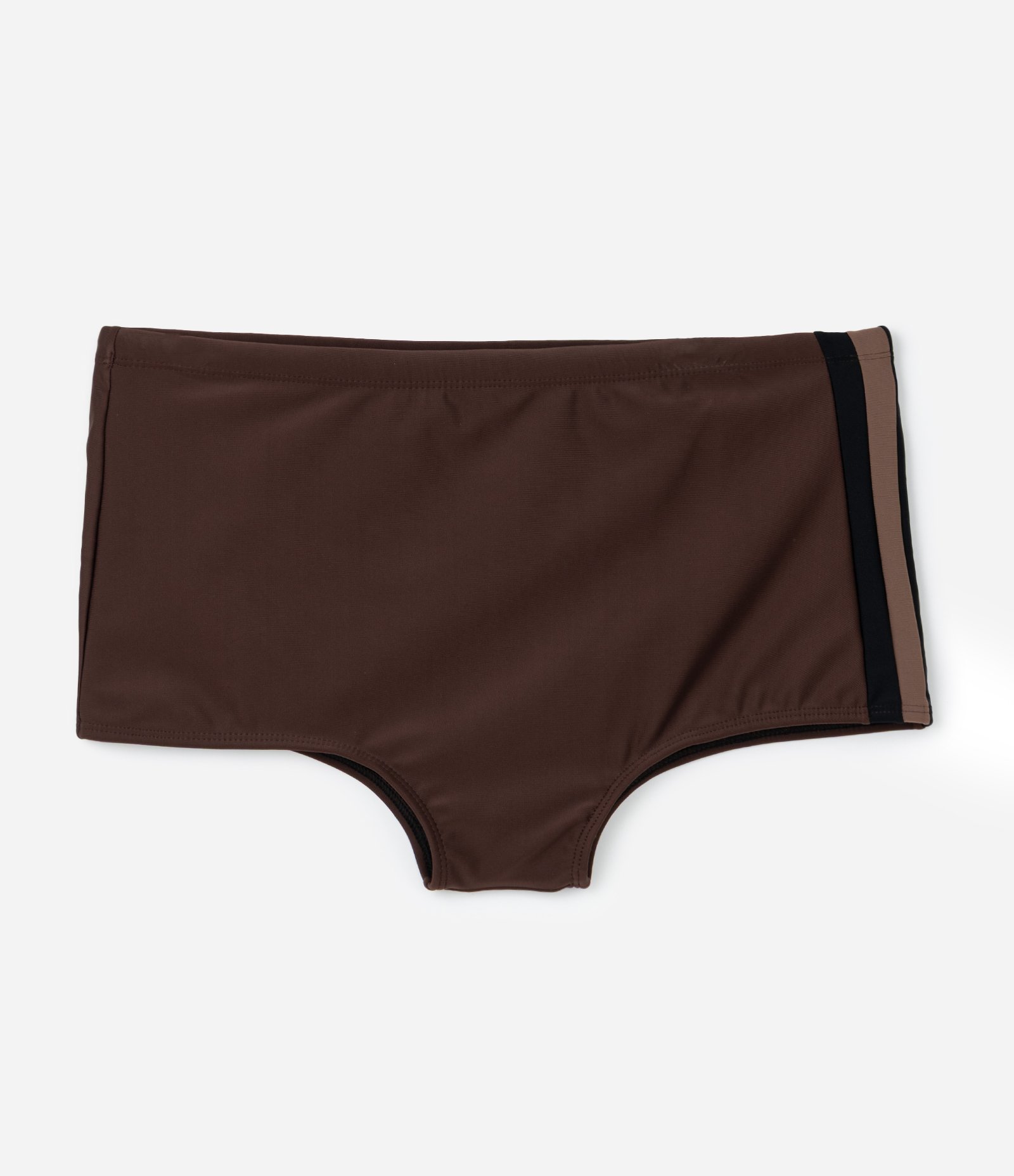 Sunga Boxer em Microfibra com Listras Laterais Marrom 1
