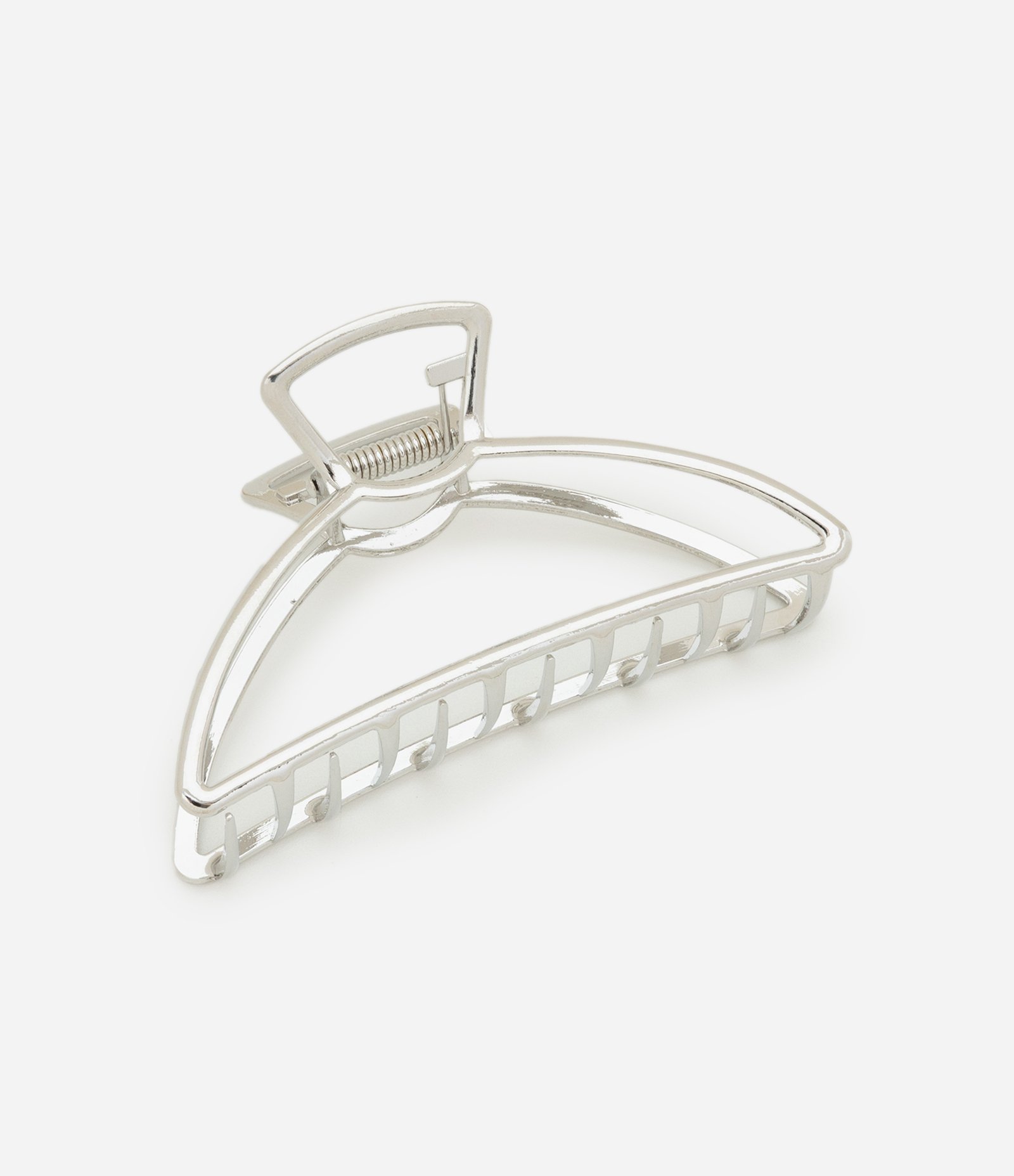 Piranha de Cabelo em Metal com Forma de Meia Lua Vazada Prata 1