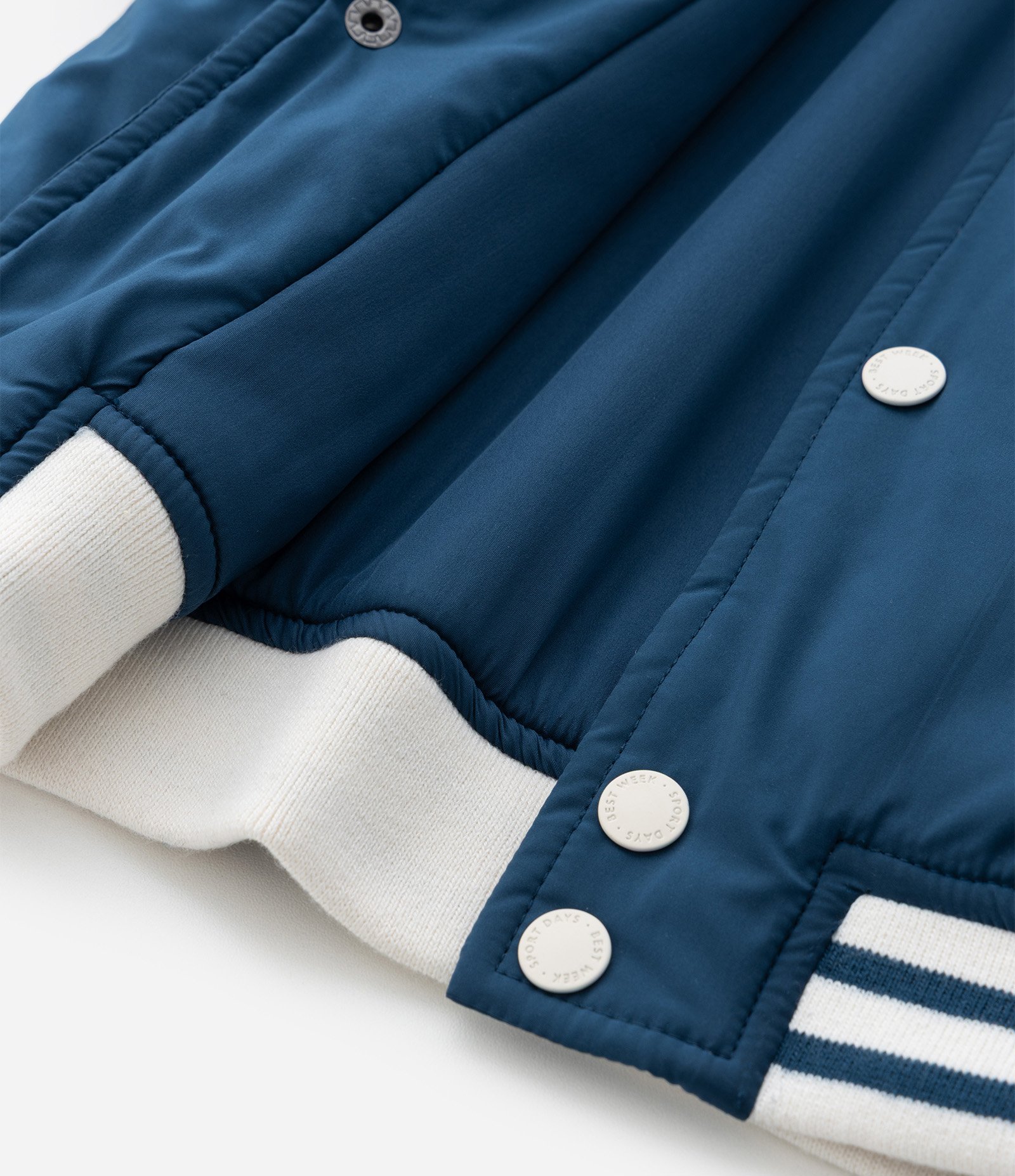 Jaqueta Infantil Bomber com Patches College – Tam 1 a 5/6 Anos Azul Marinho 6