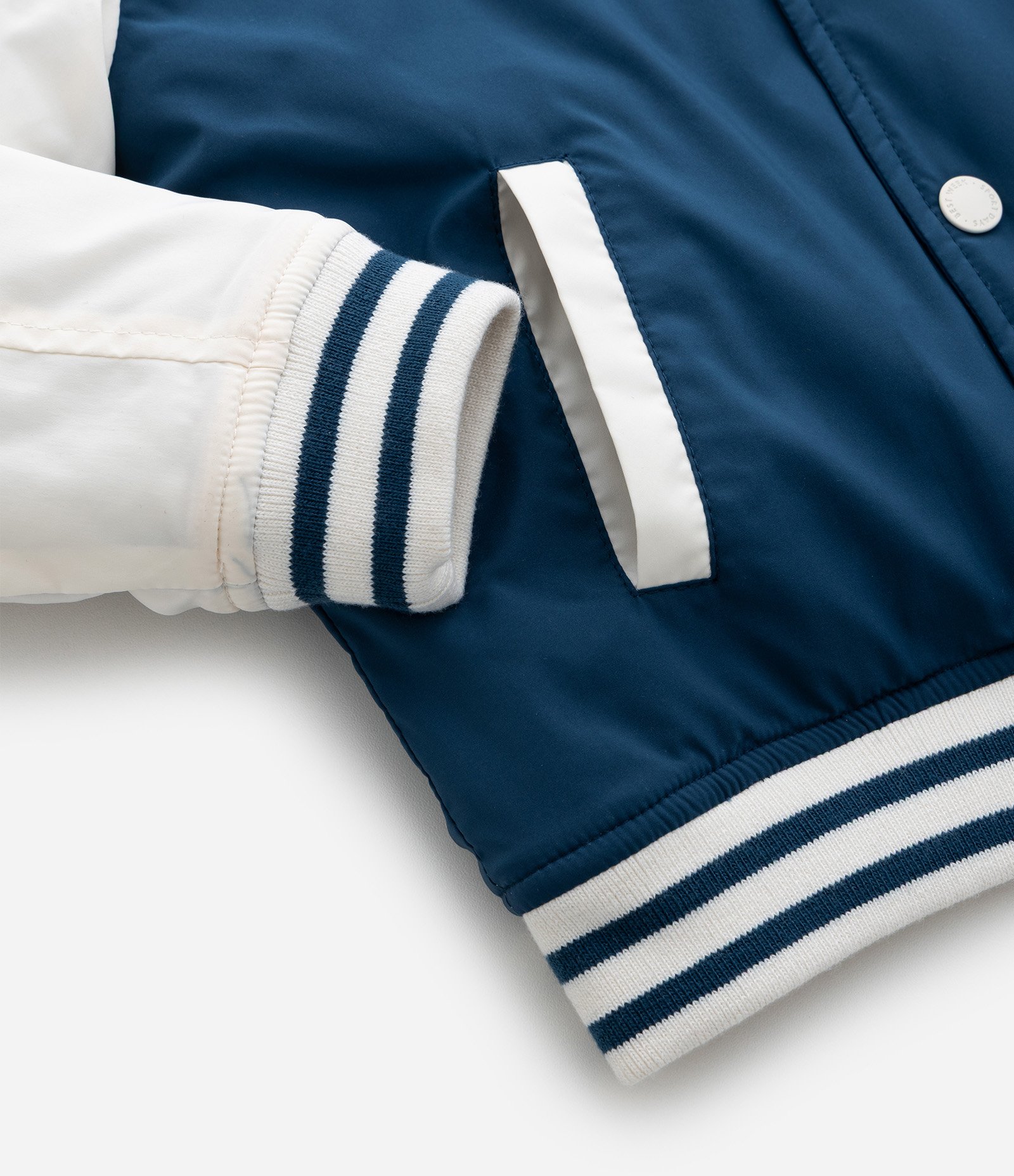 Jaqueta Infantil Bomber com Patches College – Tam 1 a 5/6 Anos Azul Marinho 7