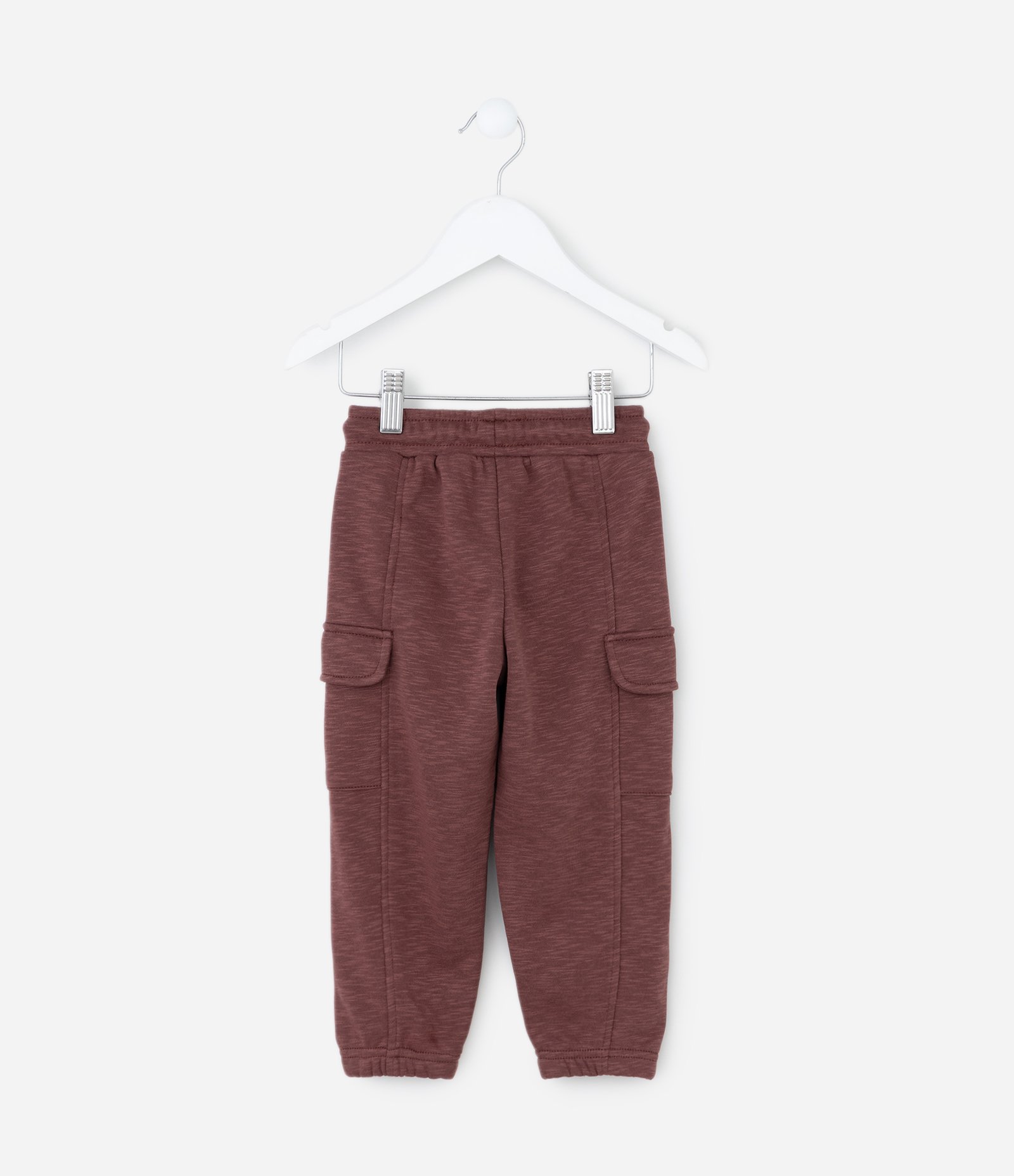 Calça Infantil em Moletom com Bolsos Cargo – Tam 1 a 5/6 Anos Vinho 3