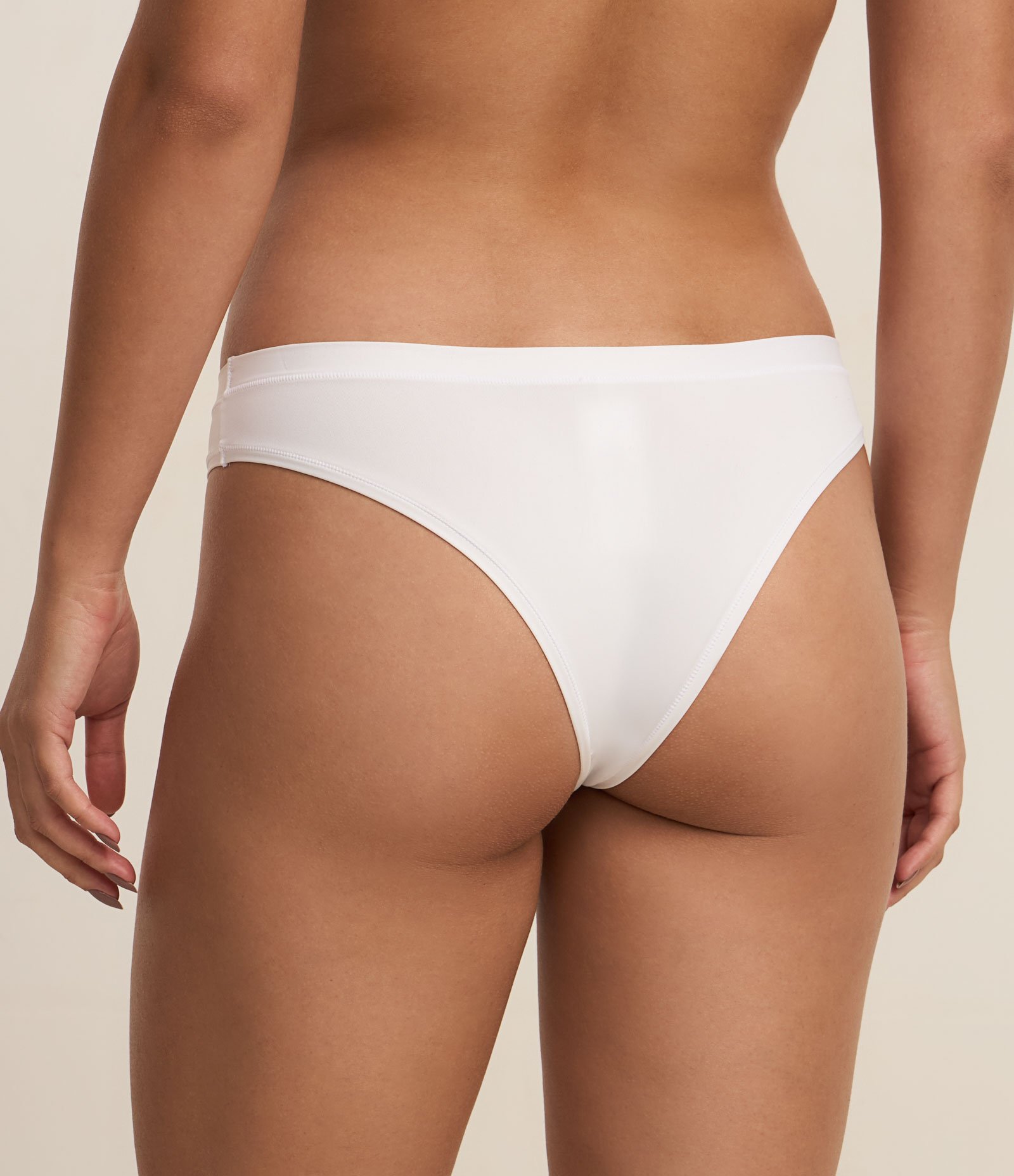 Kit 03 Calcinhas Biquíni em Microfibra Preto/Bege/Branco 5