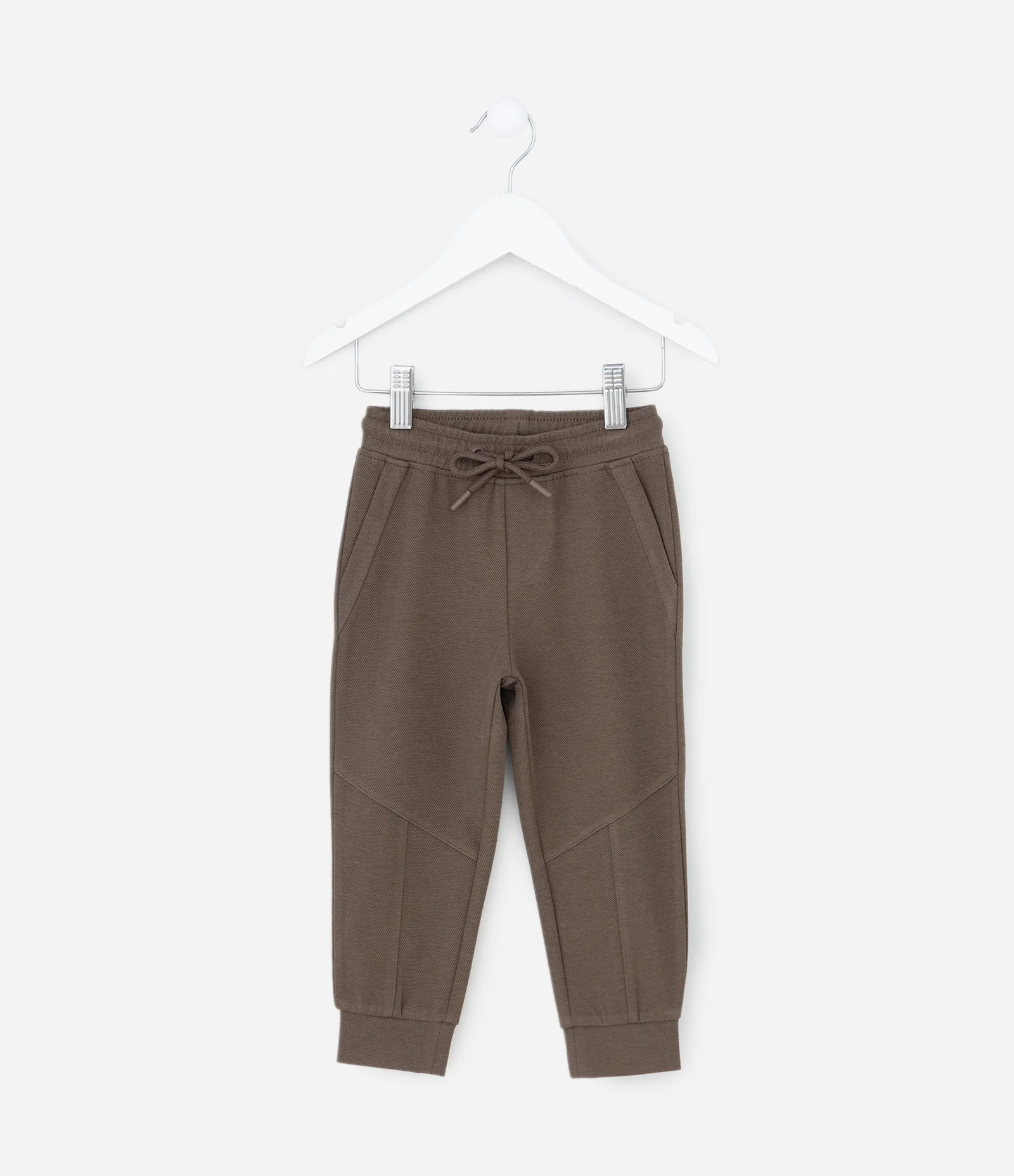 Calça Infantil Texturizada com Cós Elástico – Tam 1 a 4 Anos Marrom 1