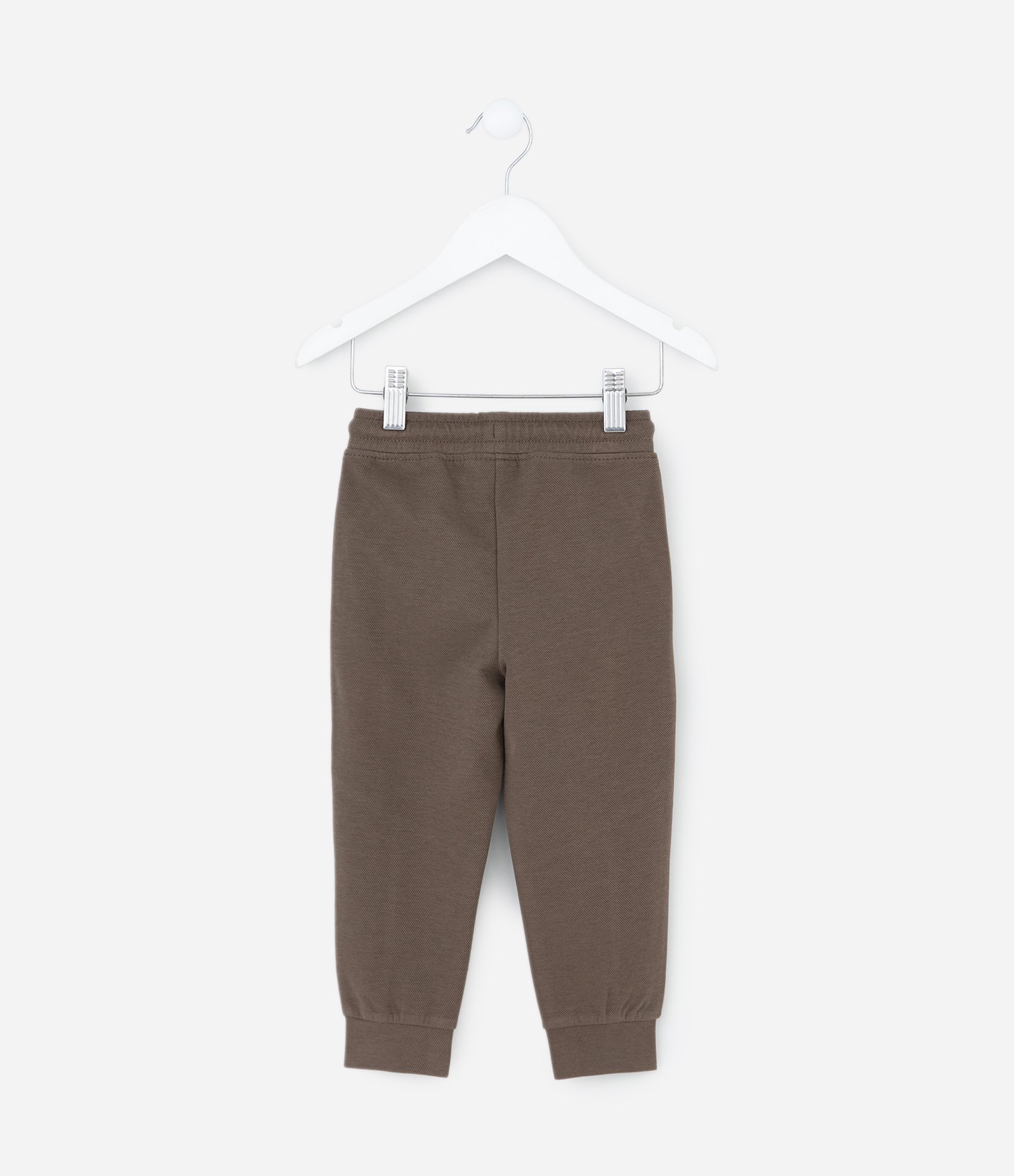 Calça Infantil Texturizada com Cós Elástico – Tam 1 a 4 Anos Marrom 2