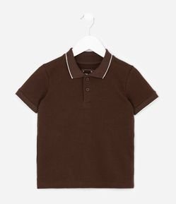 Camiseta Polo Infantil Texturizada - Tam 1 a 6 Anos